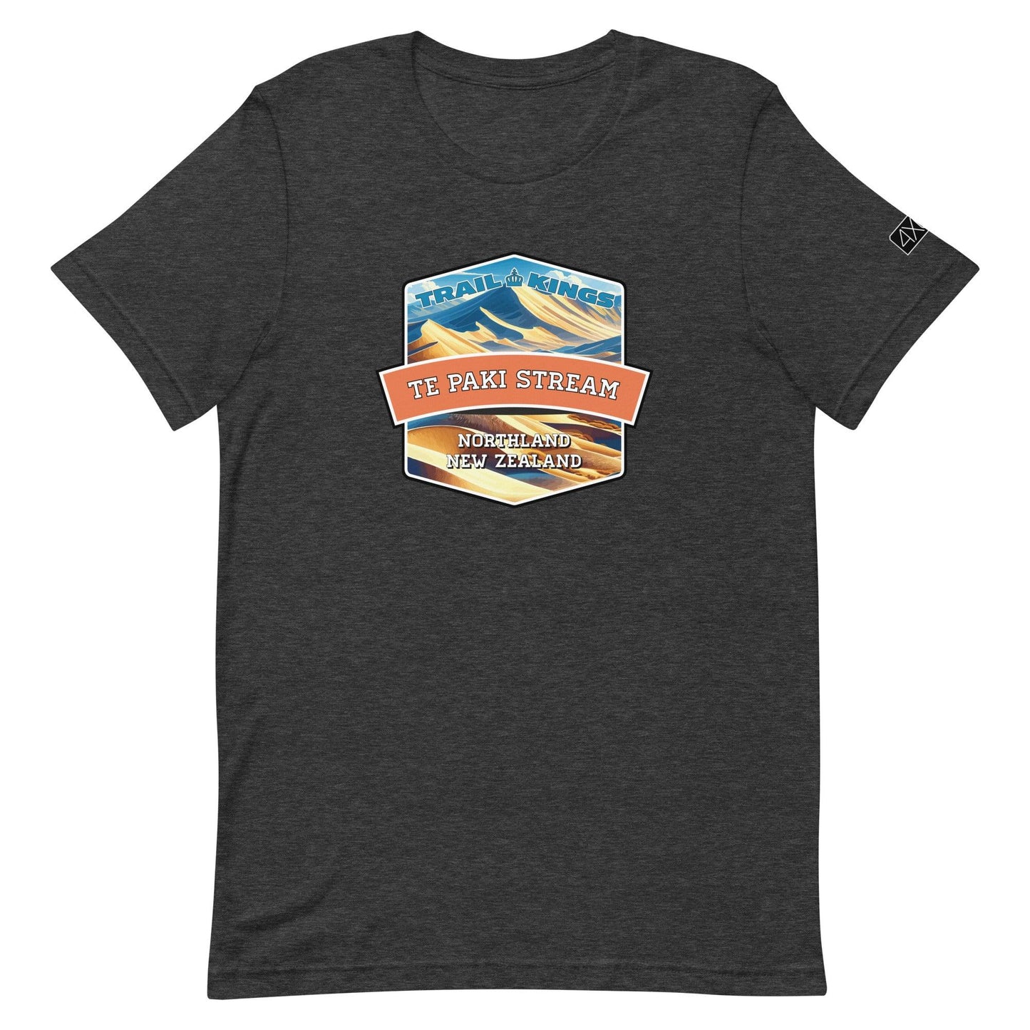 Trail Kings: Te Paki Stream - Unisex t-shirt in dark grey heather