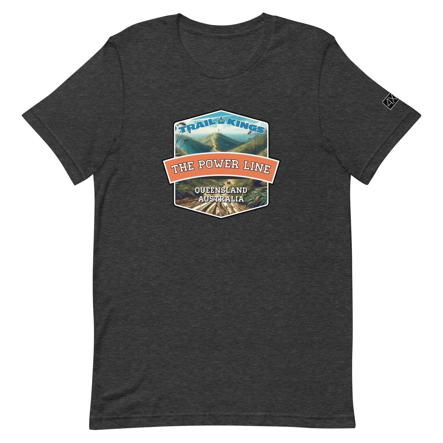 Trail Kings: The Power Line - Unisex t-shirt in dark grey heather