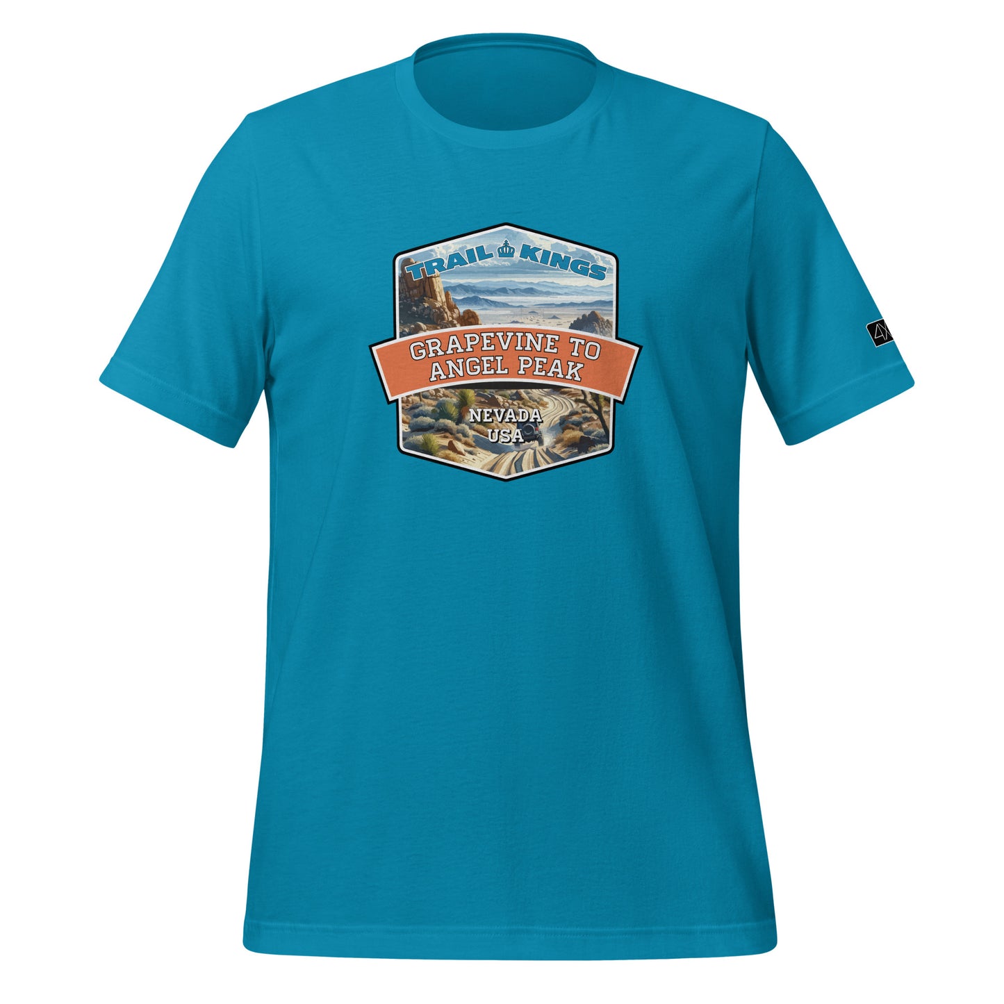 Trail Kings: Grapevine to Angel Peak - Unisex t-shirt  in  Aqua / 3XL  -  4XOD