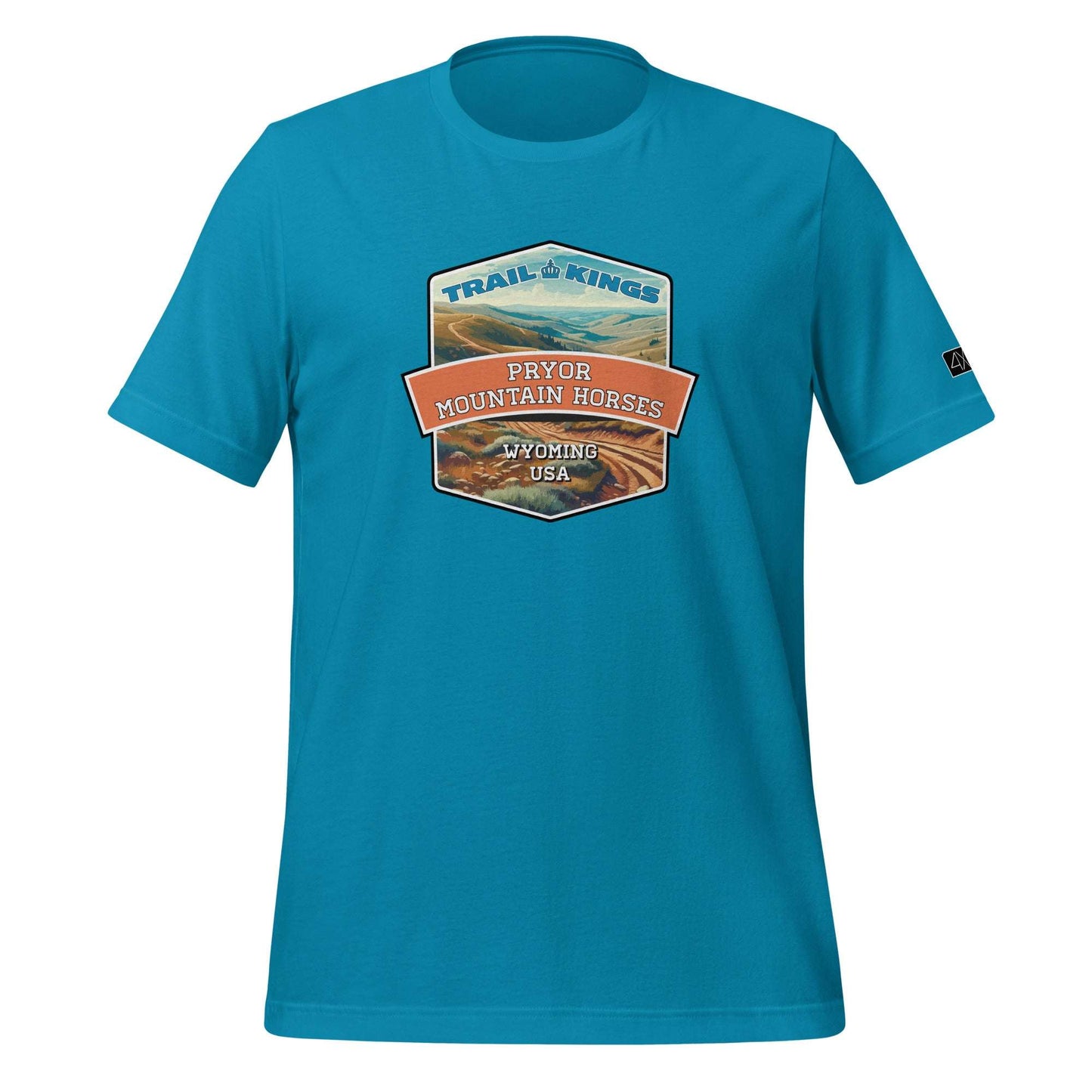 Trail Kings: Pryor Mountain Horses - Unisex t-shirt  in  Aqua / 3XL  -  4XOD