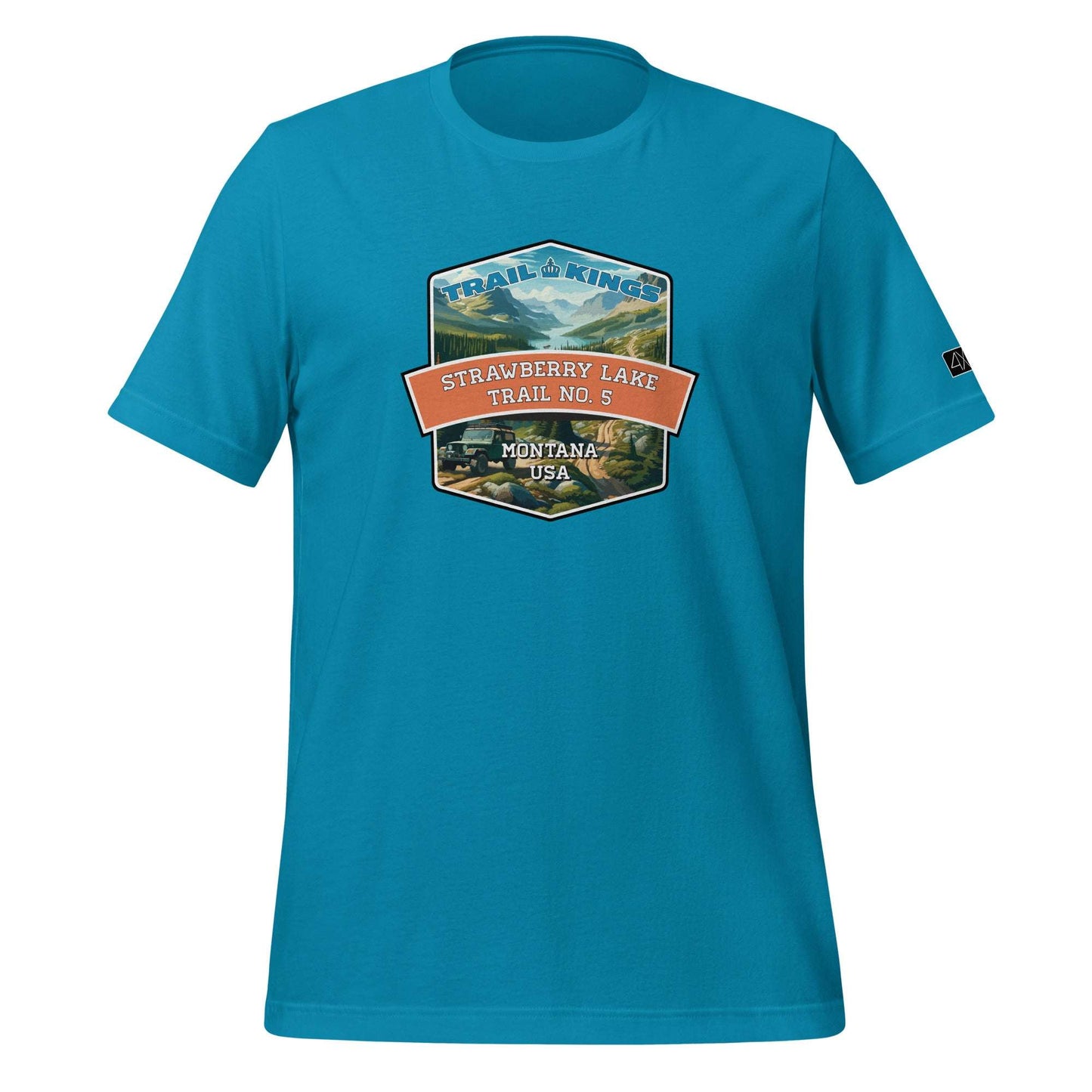 Trail Kings: Strawberry Lake Trail No. 5 - Unisex t-shirt  in  Aqua / 3XL  -  4XOD