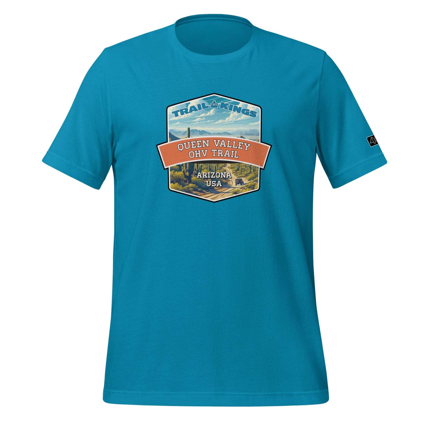 Trail Kings: Queen Valley OHV Trail - Unisex t-shirt  in  Aqua / 3XL  -  4XOD