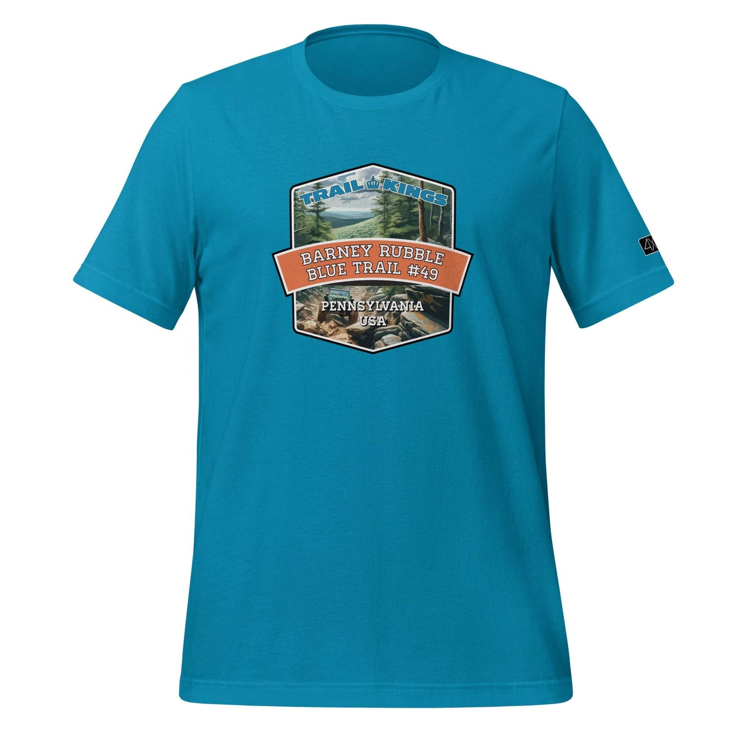 Trail Kings: Barney Rubble Blue Trail #49 - Unisex t-shirt  in  Aqua / 3XL  -  4XOD