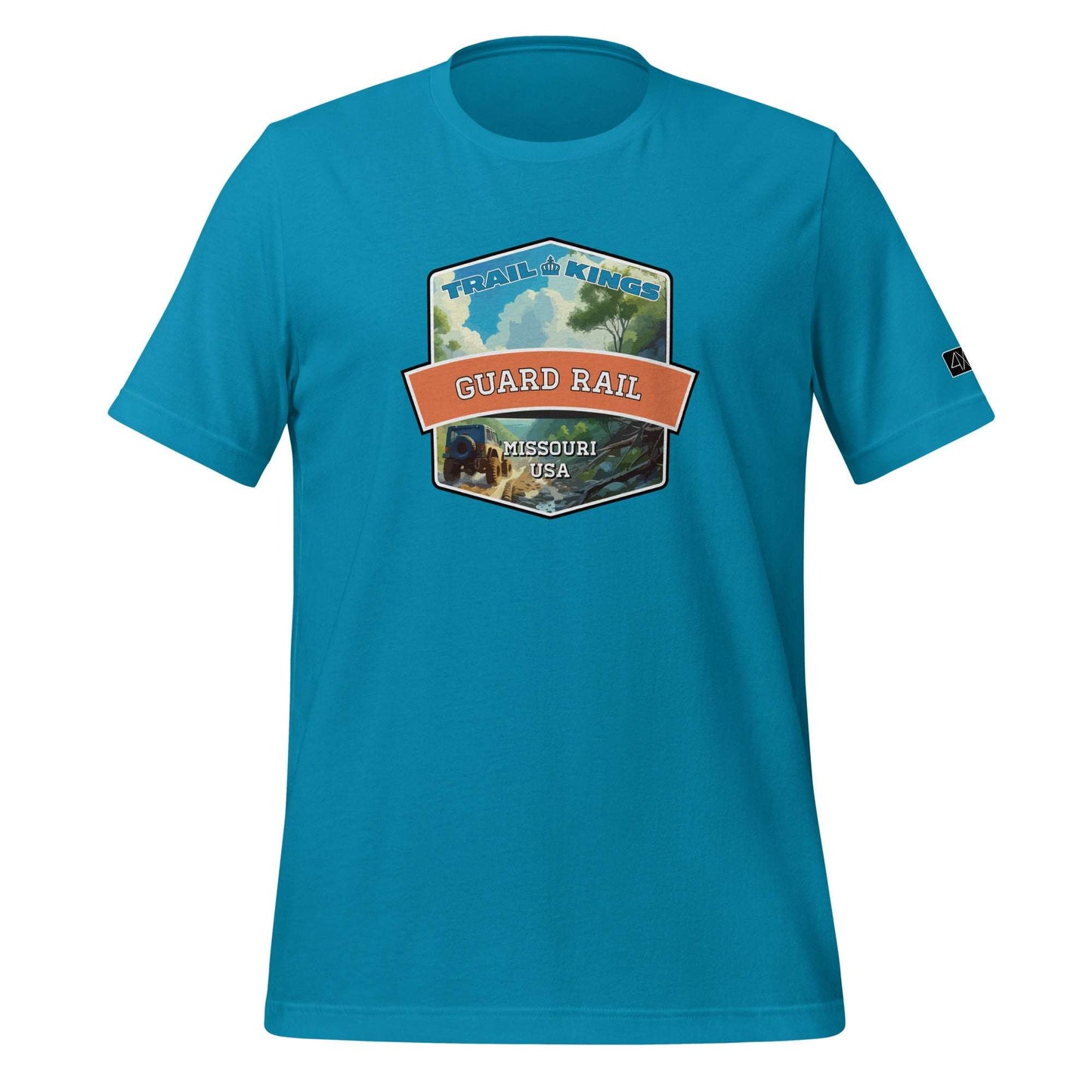 Trail Kings: Guard Rail - Unisex t-shirt  in  Aqua / 3XL  -  4XOD