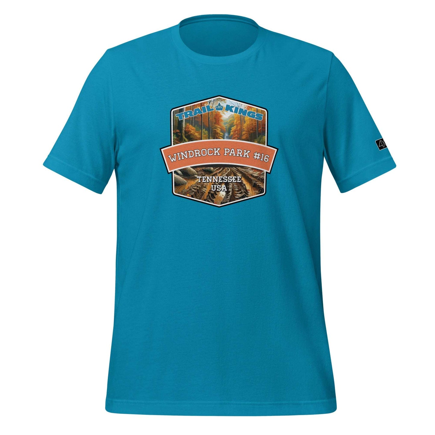 Trail Kings: Windrock Park #16 - Unisex t-shirt  in  Aqua / 3XL  -  4XOD