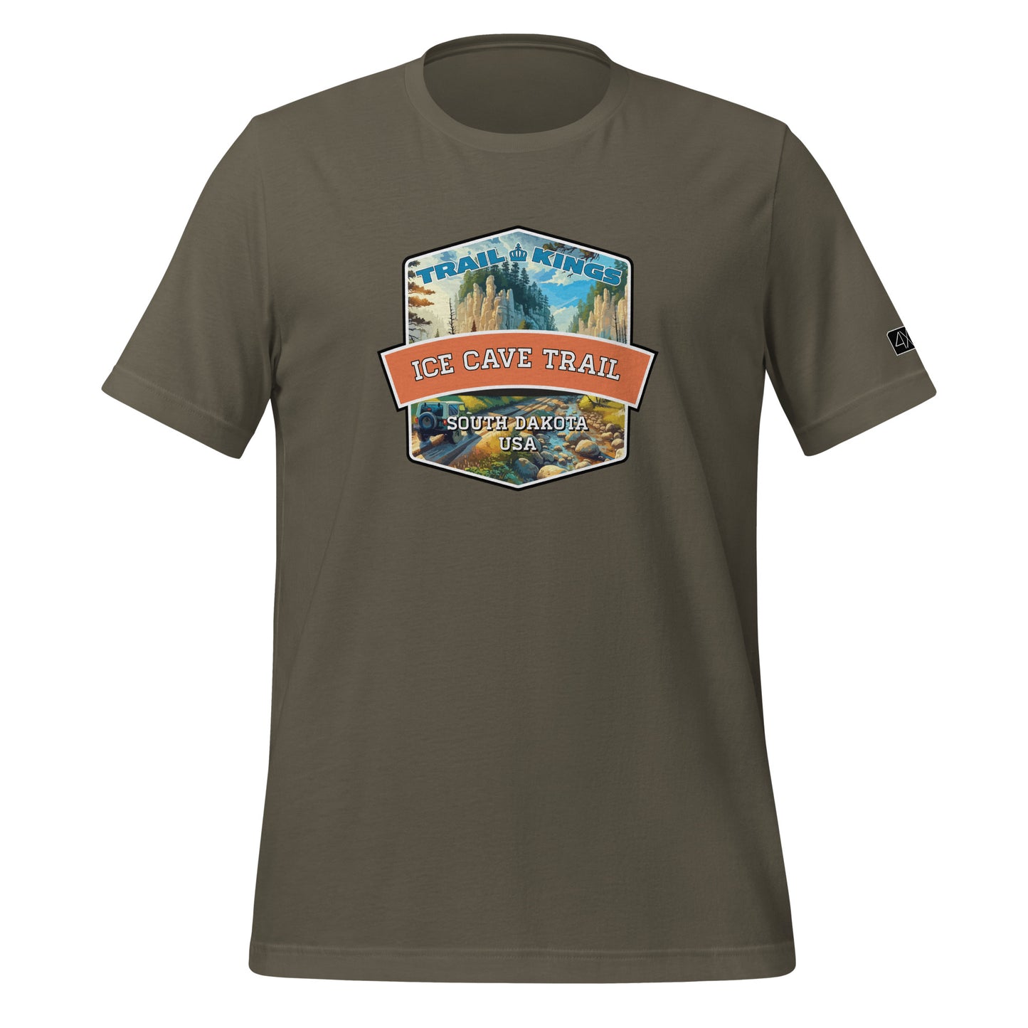 Trail Kings: Ice Cave Trail - Unisex t-shirt  in  Army / 3XL  -  4XOD