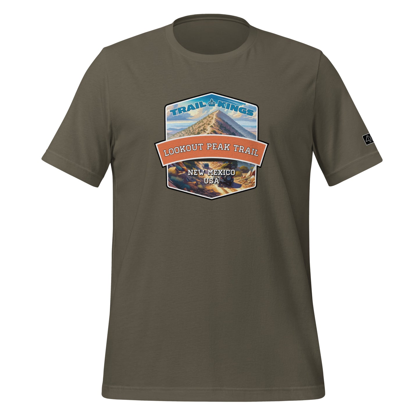 Trail Kings: Lookout Peak Trail - Unisex t-shirt  in  Army / 3XL  -  4XOD