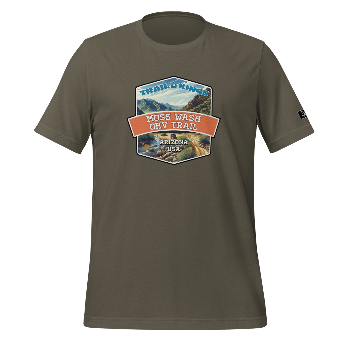 Trail Kings: Moss Wash OHV Trail - Unisex t-shirt  in  Army / 3XL  -  4XOD: Gear Up, Stand Out - Adventure Awaits!