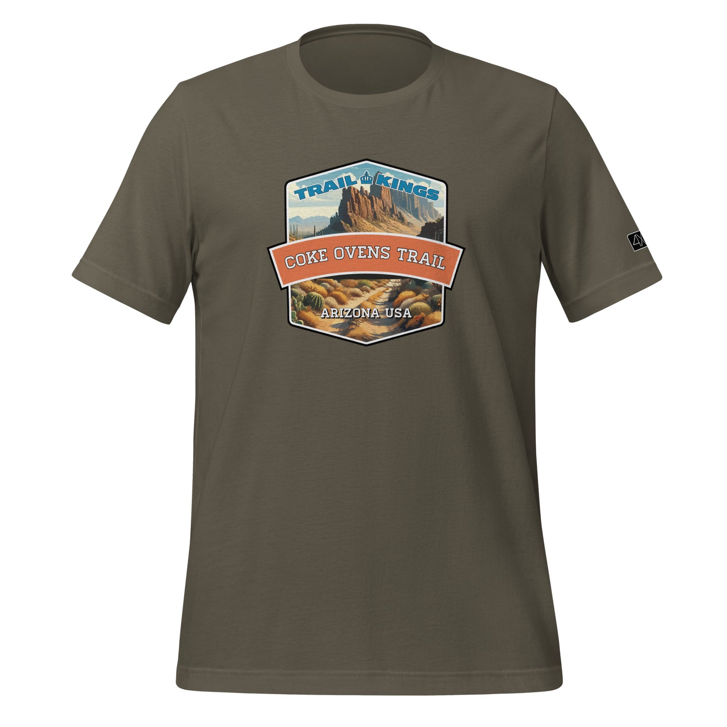 Trail Kings: Coke Ovens Trail - Unisex t-shirt  in  Army / 3XL  -  4XOD: Gear Up, Stand Out - Adventure Awaits!