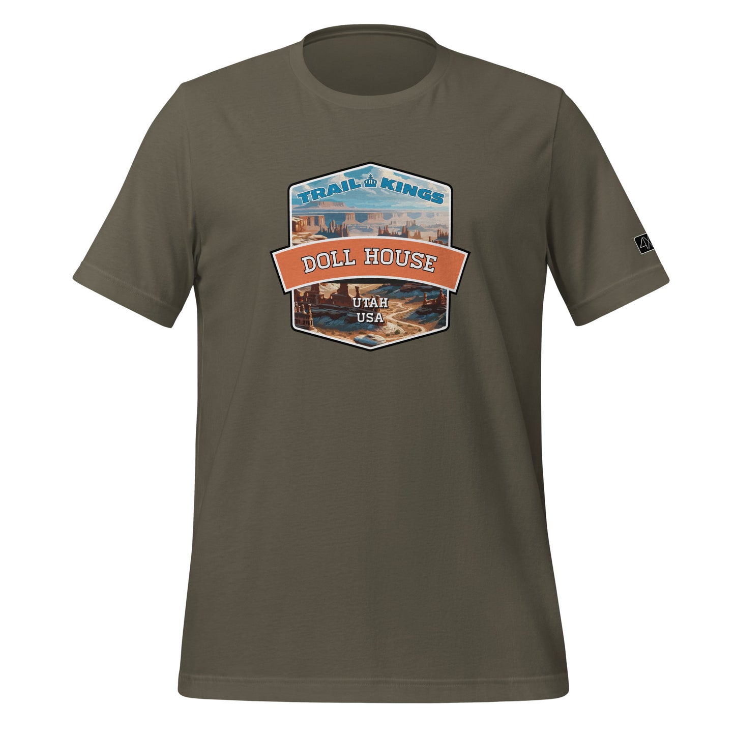 Trail Kings: Doll House - Unisex t-shirt  in  Army / 3XL  -  4XOD: Gear Up, Stand Out - Adventure Awaits!