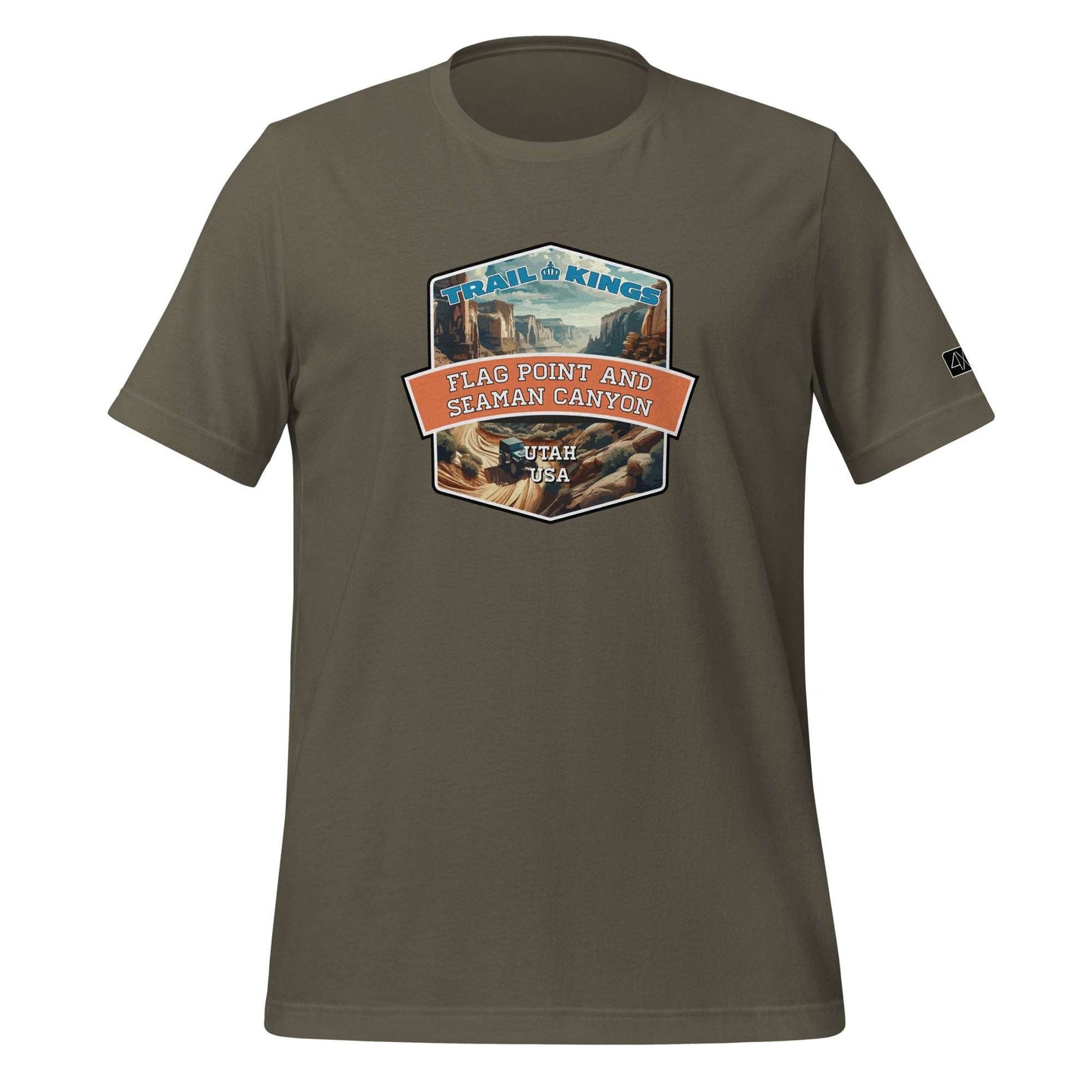 Trail Kings: Flag Point and Seaman Canyon - Unisex t-shirt  in  Army / 3XL  -  4XOD