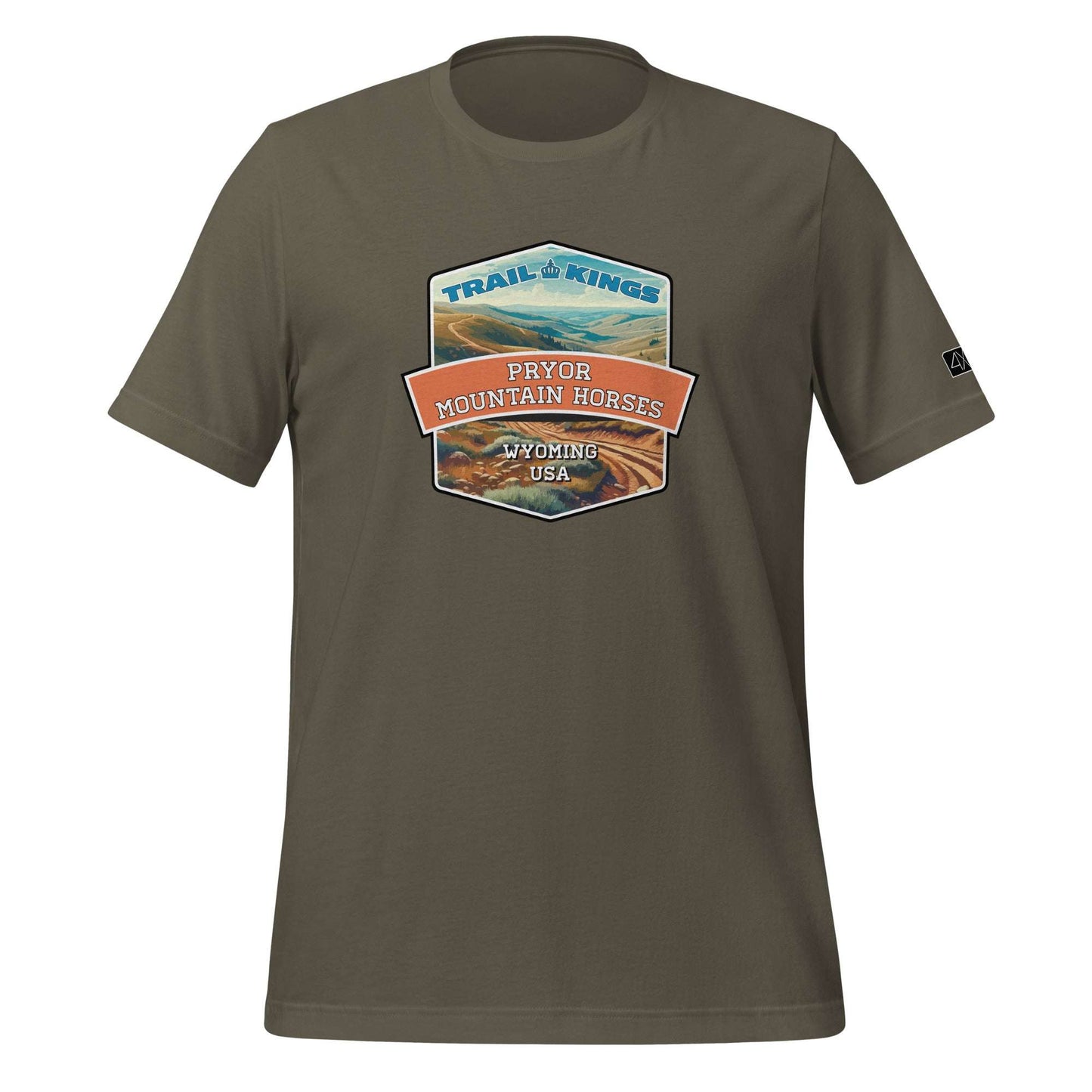 Trail Kings: Pryor Mountain Horses - Unisex t-shirt  in  Army / 3XL  -  4XOD