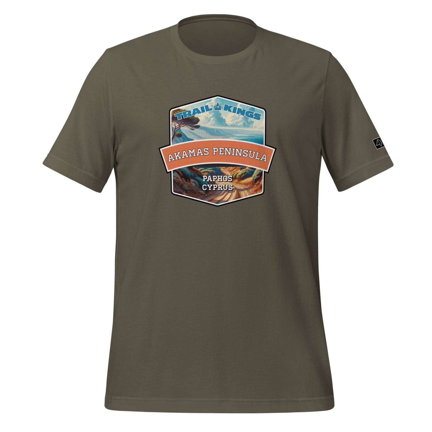 Trail Kings: Akamas Peninsula - Unisex t-shirt  in  Army / 3XL  -  4XOD