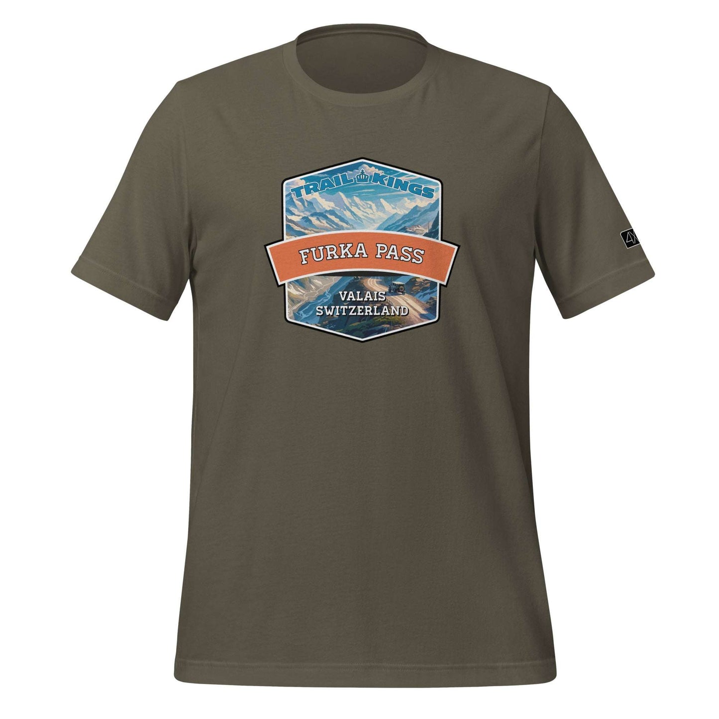 Trail Kings: Furka Pass - Unisex t-shirt  in  Army / 3XL  -  4XOD