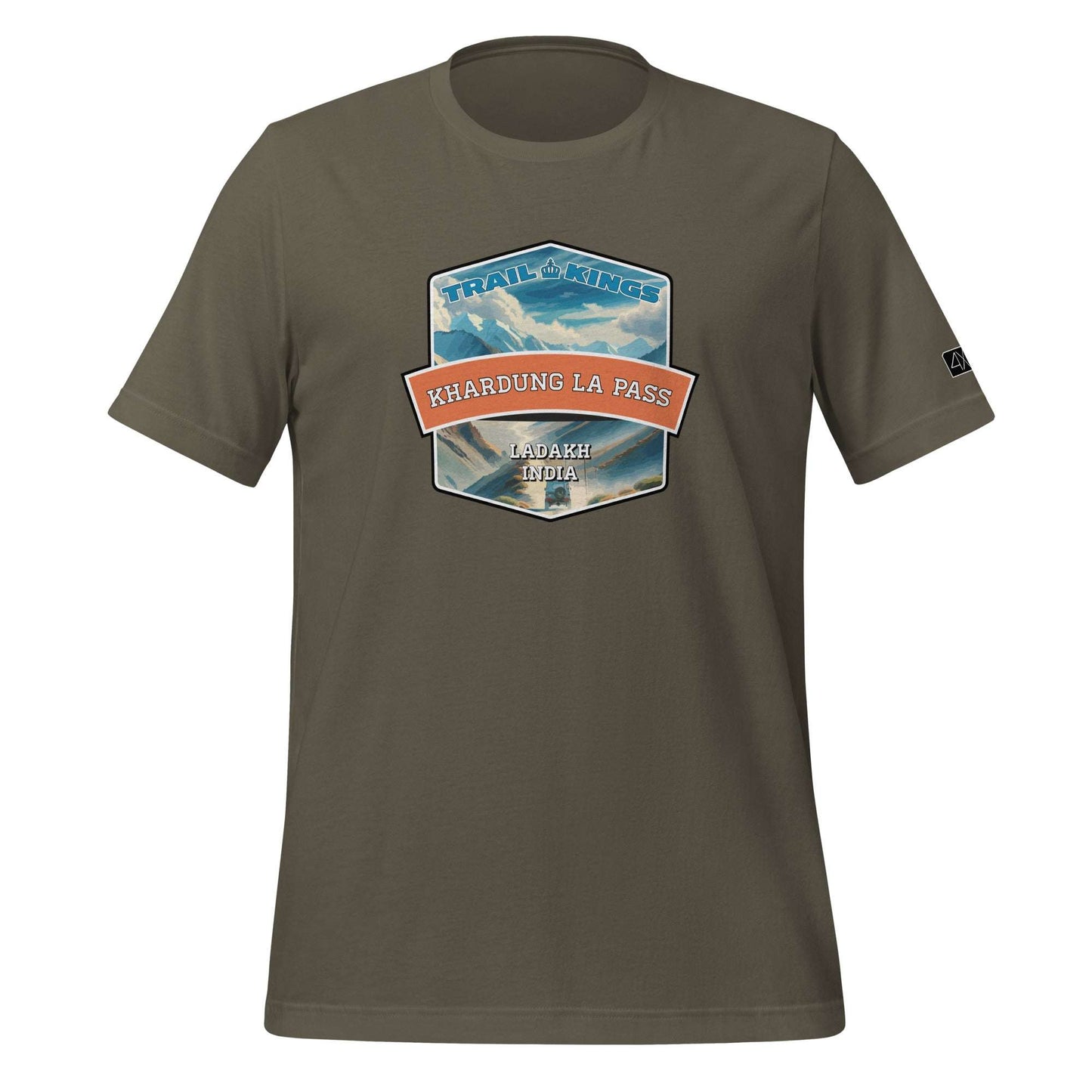 Trail Kings: Khardung La Pass - Unisex t-shirt  in  Army / 3XL  -  4XOD