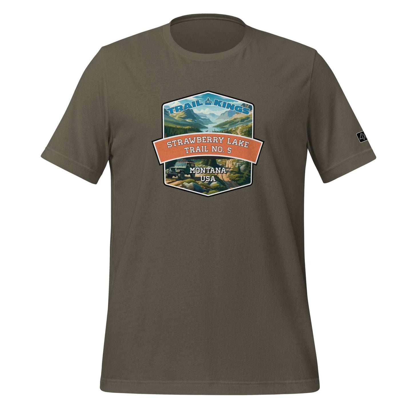 Trail Kings: Strawberry Lake Trail No. 5 - Unisex t-shirt  in  Army / 3XL  -  4XOD