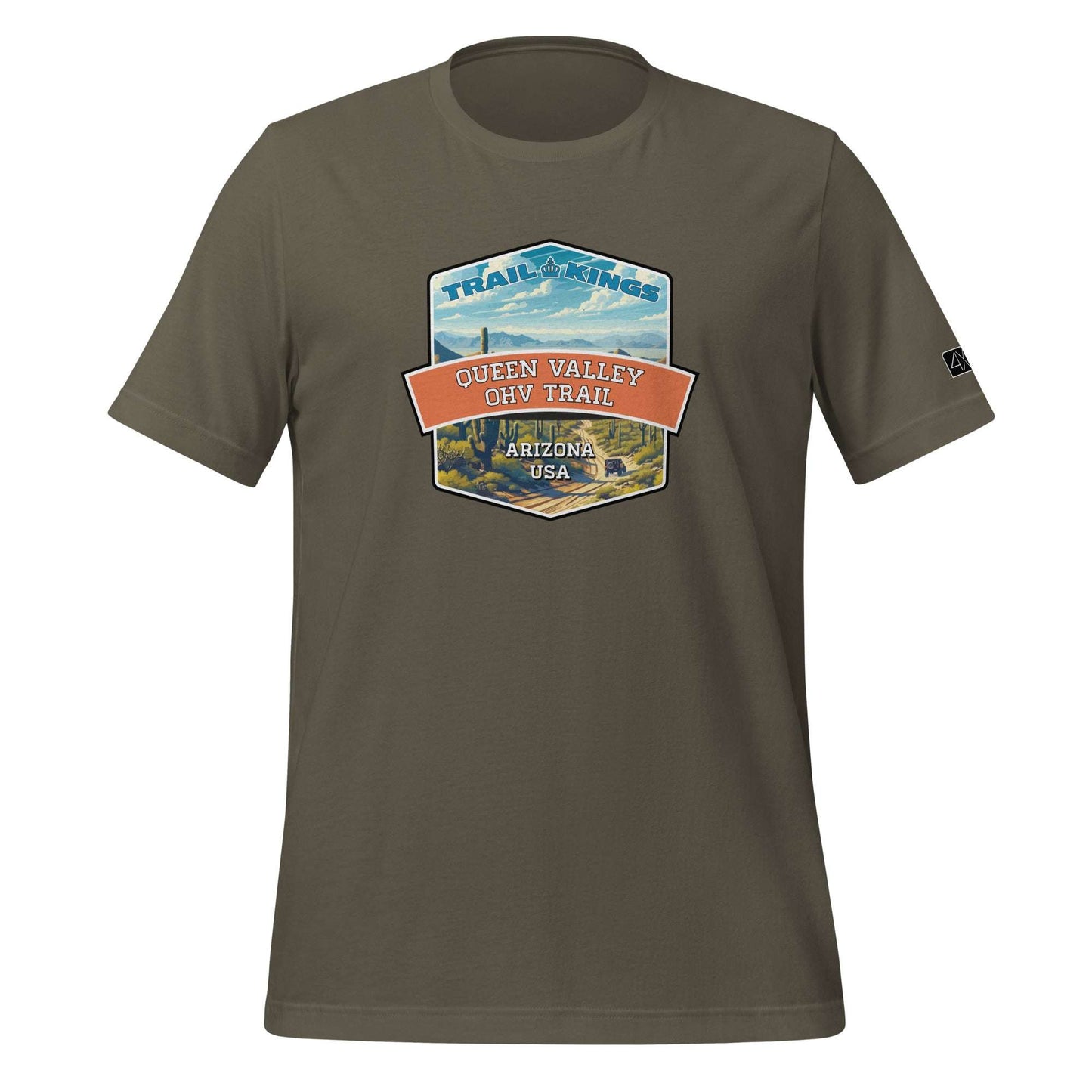 Trail Kings: Queen Valley OHV Trail - Unisex t-shirt  in  Army / 3XL  -  4XOD