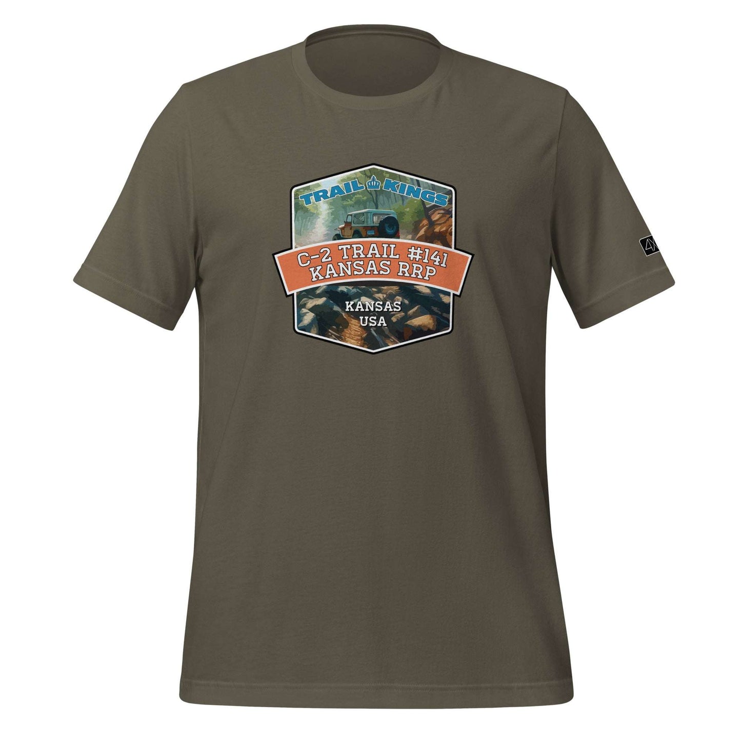 Trail Kings: C-2 Trail #141 Kansas Rocks RP - Unisex t-shirt  in  Army / 3XL  -  4XOD