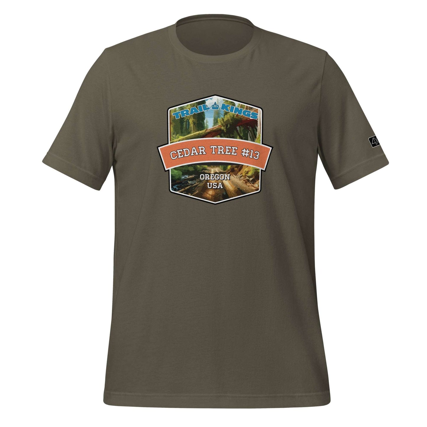 Trail Kings: Cedar Tree #13 - Unisex t-shirt  in  Army / 3XL  -  4XOD