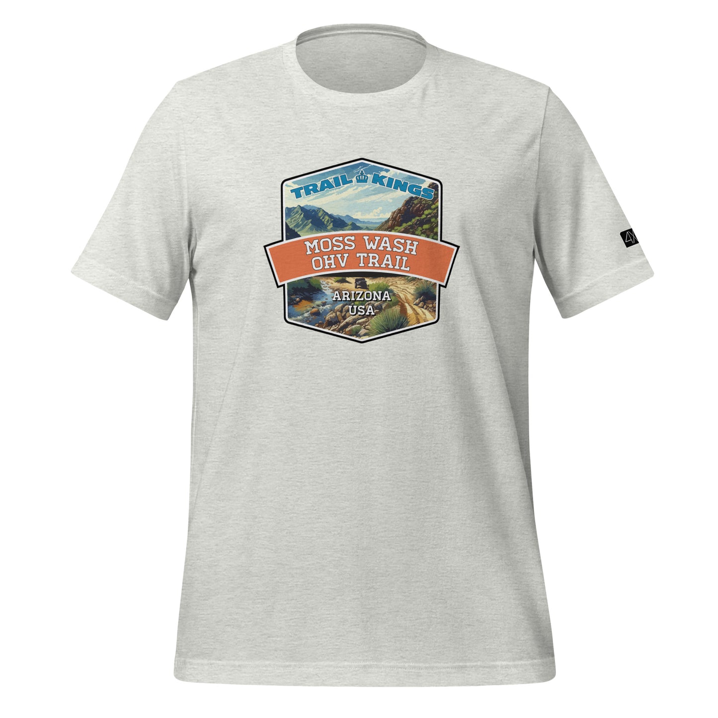 Trail Kings: Moss Wash OHV Trail - Unisex t-shirt  in  Ash / 3XL  -  4XOD: Gear Up, Stand Out - Adventure Awaits!