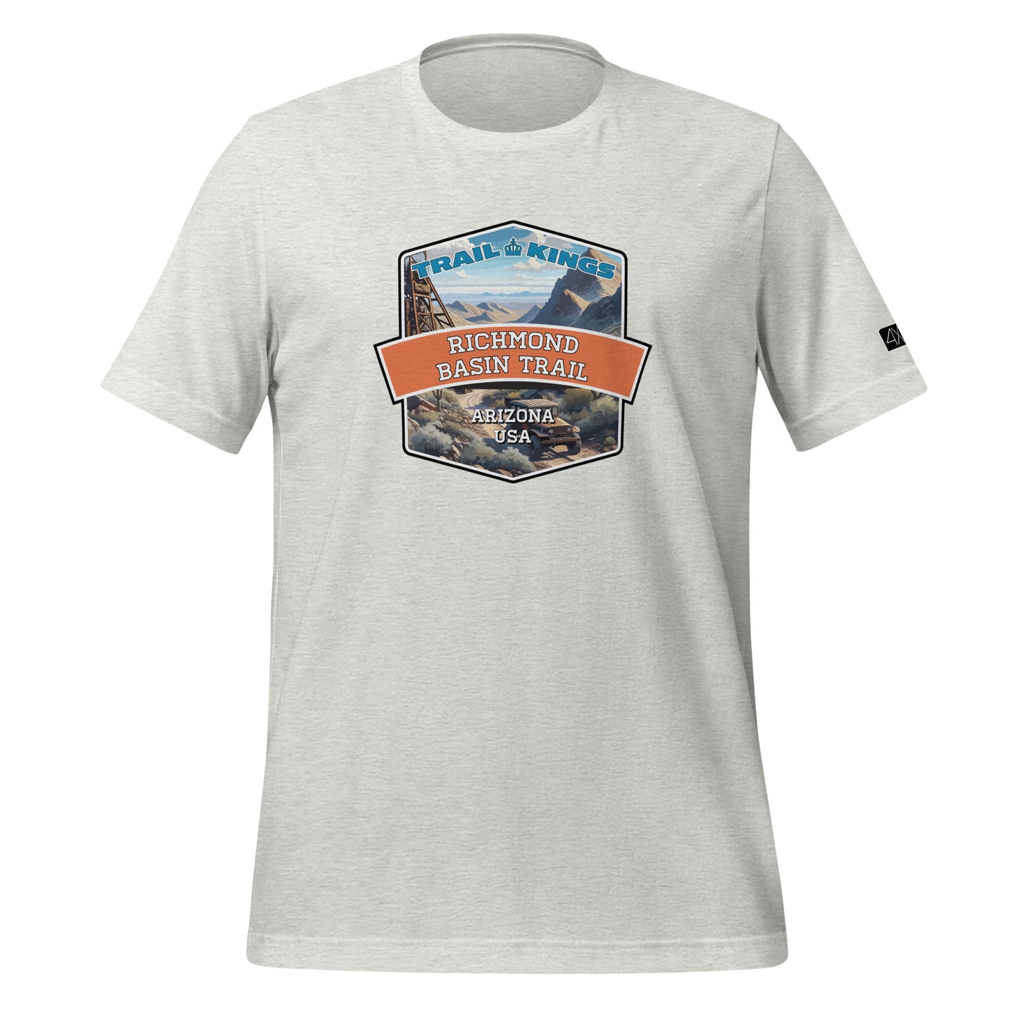 Trail Kings: Richmond Basin Trail - Unisex t-shirt  in  Ash / 3XL  -  4XOD: Gear Up, Stand Out - Adventure Awaits!