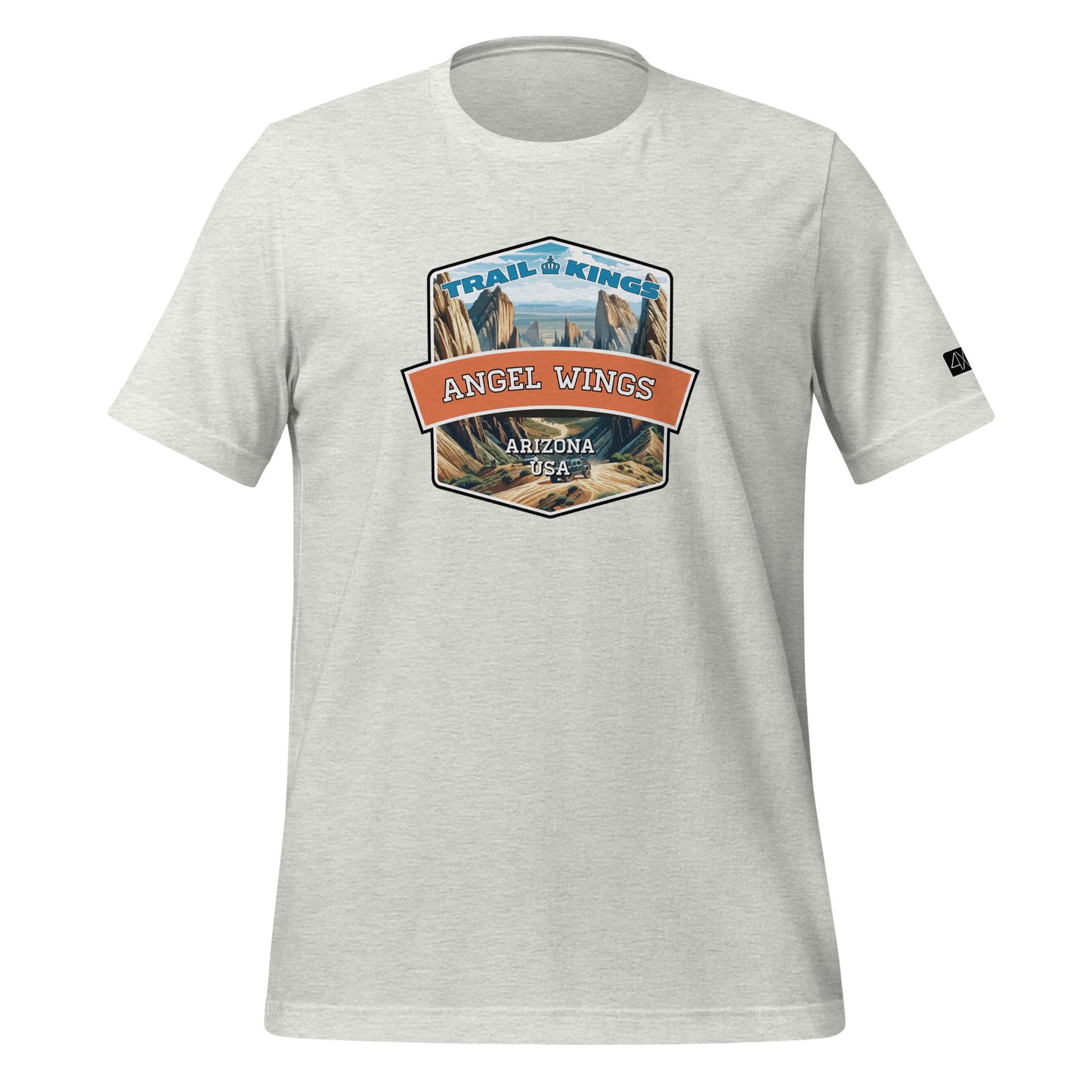 Trail Kings: Angel Wings - Unisex t-shirt  in  Ash / 3XL  -  4XOD: Gear Up, Stand Out - Adventure Awaits!