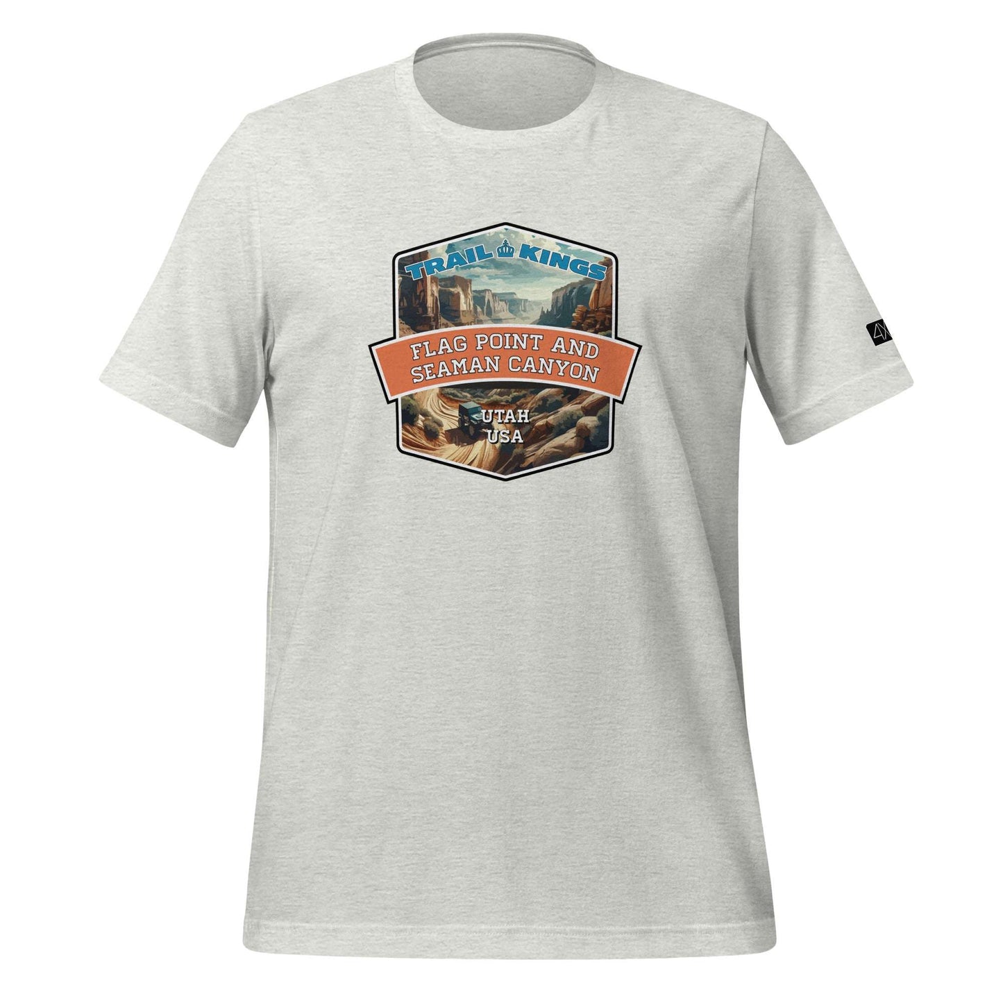 Trail Kings: Flag Point and Seaman Canyon - Unisex t-shirt  in  Ash / 3XL  -  4XOD