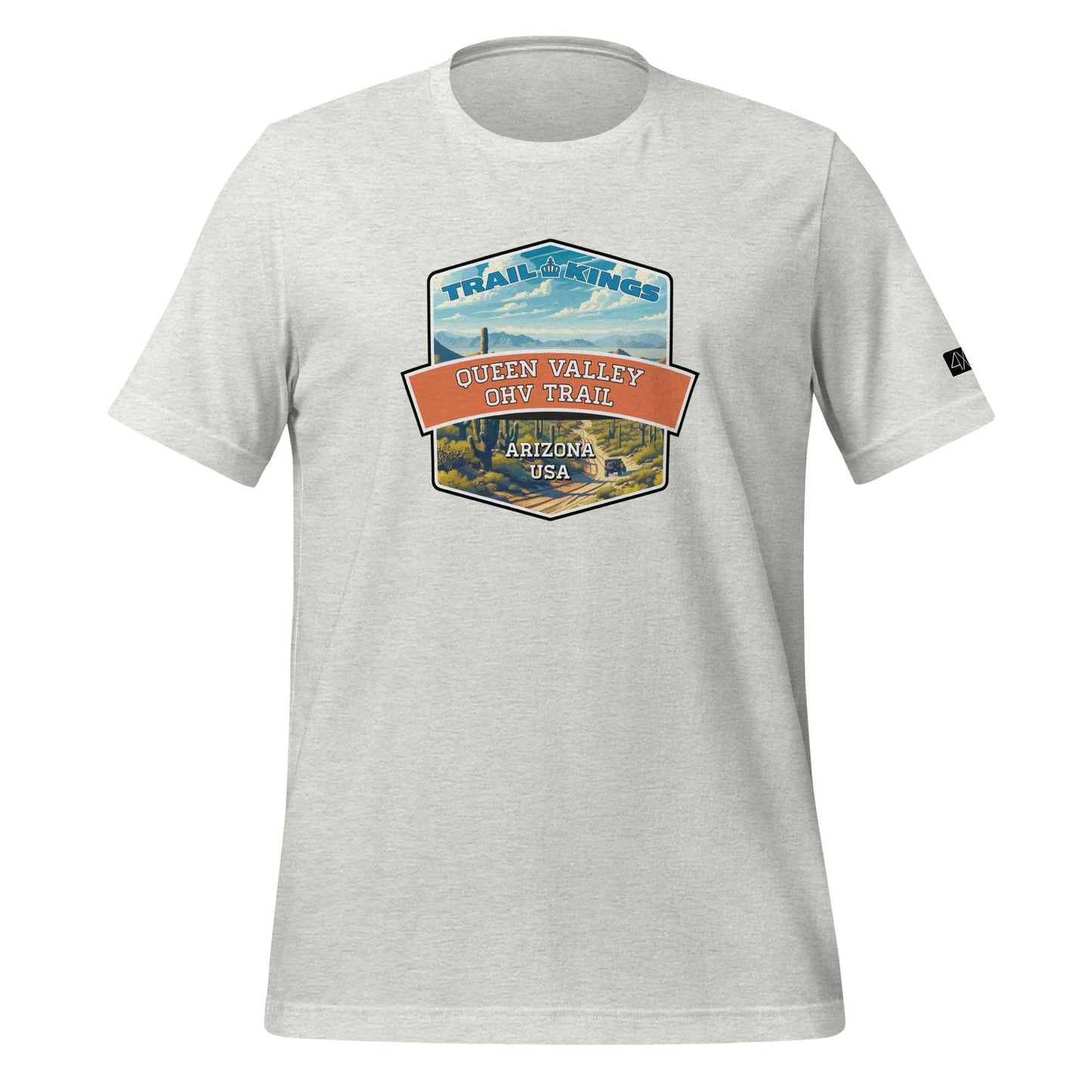 Trail Kings: Queen Valley OHV Trail - Unisex t-shirt  in  Ash / 3XL  -  4XOD