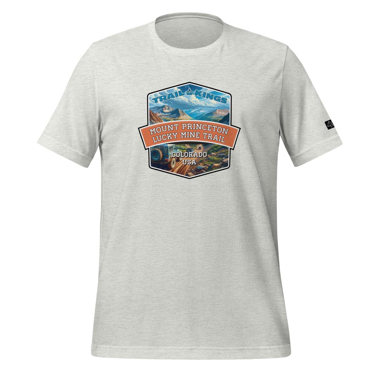 Trail Kings: Mount Princeton Lucky Mine Trail - Unisex t-shirt  in  Ash / 3XL  -  4XOD