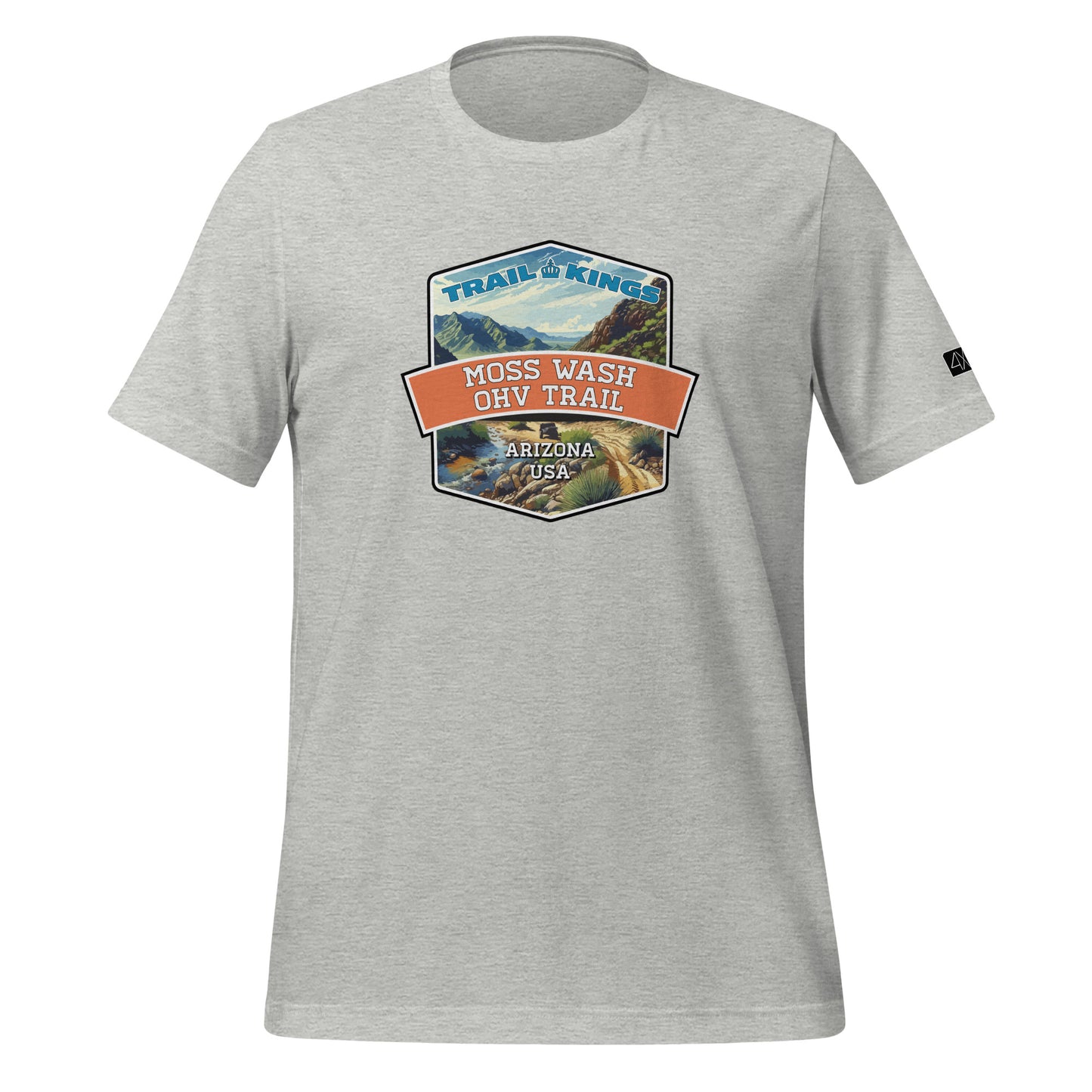 Trail Kings: Moss Wash OHV Trail - Unisex t-shirt  in  Athletic Heather / 3XL  -  4XOD: Gear Up, Stand Out - Adventure Awaits!