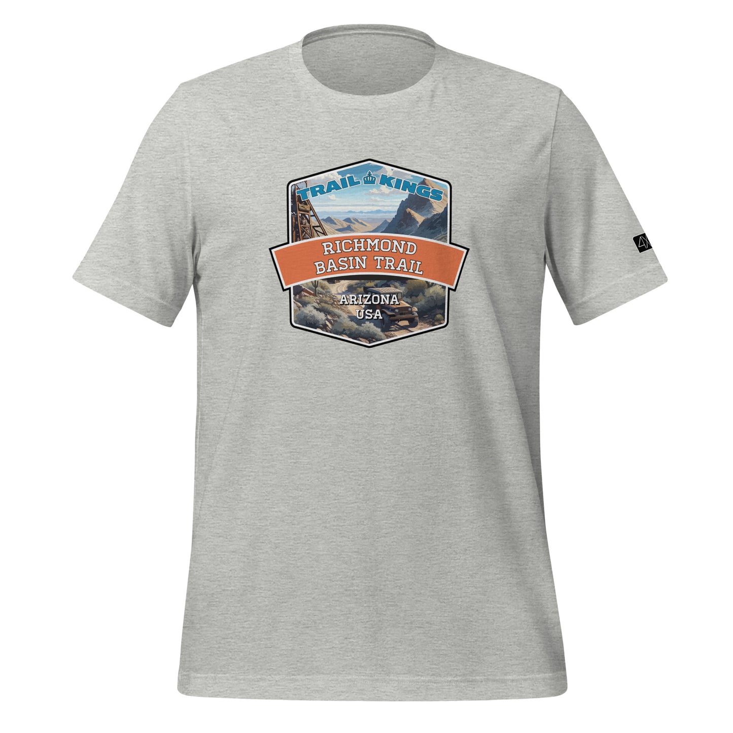 Trail Kings: Richmond Basin Trail - Unisex t-shirt  in  Athletic Heather / 3XL  -  4XOD: Gear Up, Stand Out - Adventure Awaits!