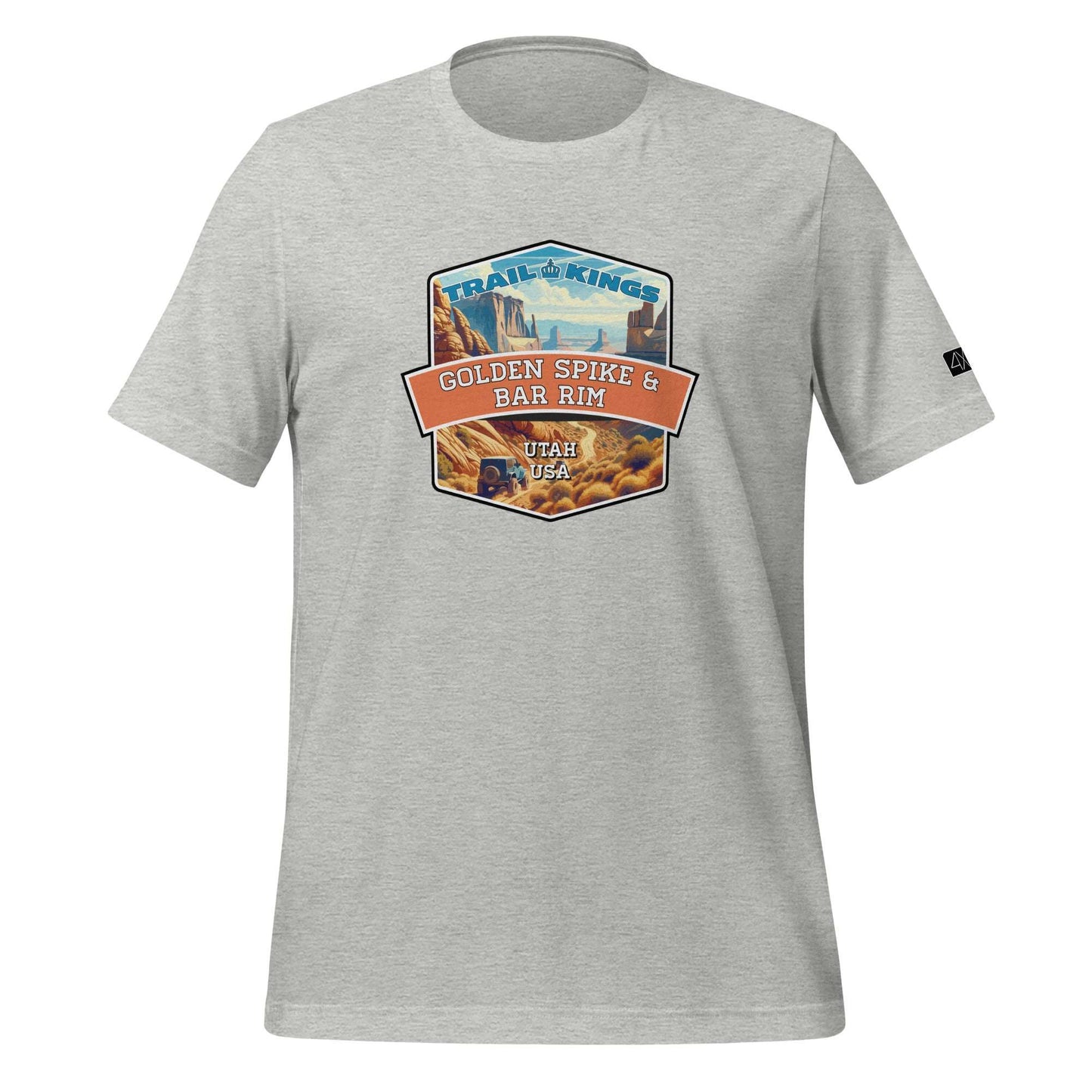 Trail Kings: Golden Spike &amp; Bar Rim - Unisex t-shirt  in  Athletic Heather / 3XL  -  4XOD