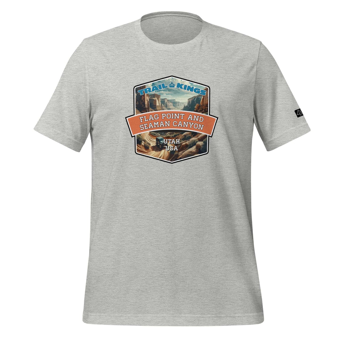 Trail Kings: Flag Point and Seaman Canyon - Unisex t-shirt  in  Athletic Heather / 3XL  -  4XOD