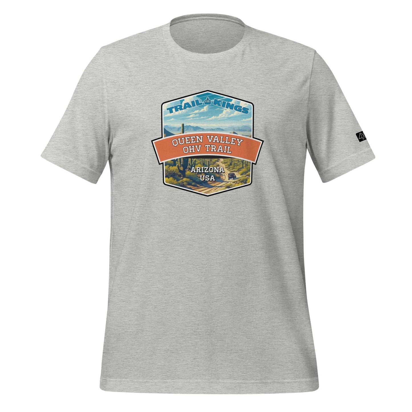 Trail Kings: Queen Valley OHV Trail - Unisex t-shirt  in  Athletic Heather / 3XL  -  4XOD