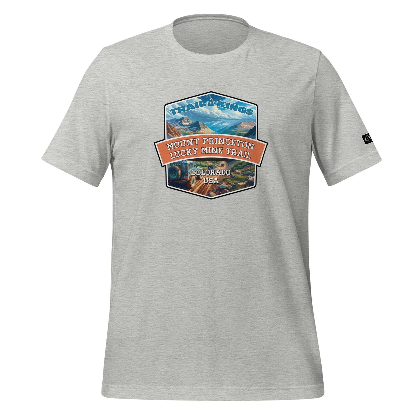 Trail Kings: Mount Princeton Lucky Mine Trail - Unisex t-shirt  in  Athletic Heather / 3XL  -  4XOD