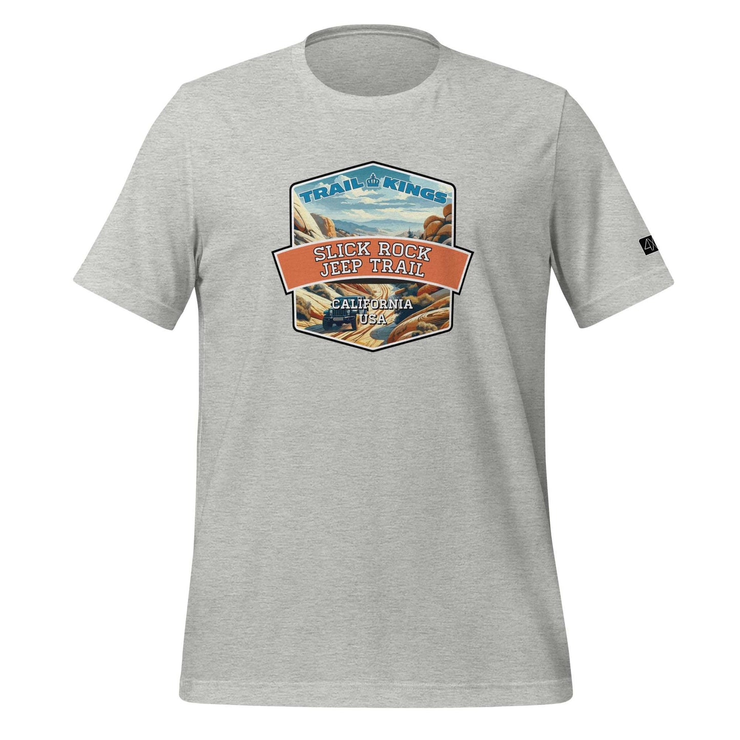 Trail Kings: Slick Rock Jeep Trail - Unisex t-shirt  in  Athletic Heather / 3XL  -  4XOD