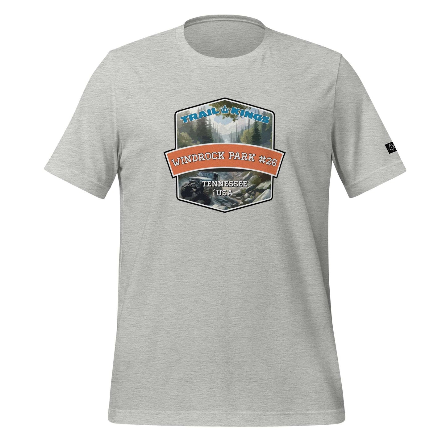 Trail Kings: Windrock Park #26 - Unisex t-shirt  in  Athletic Heather / 3XL  -  4XOD