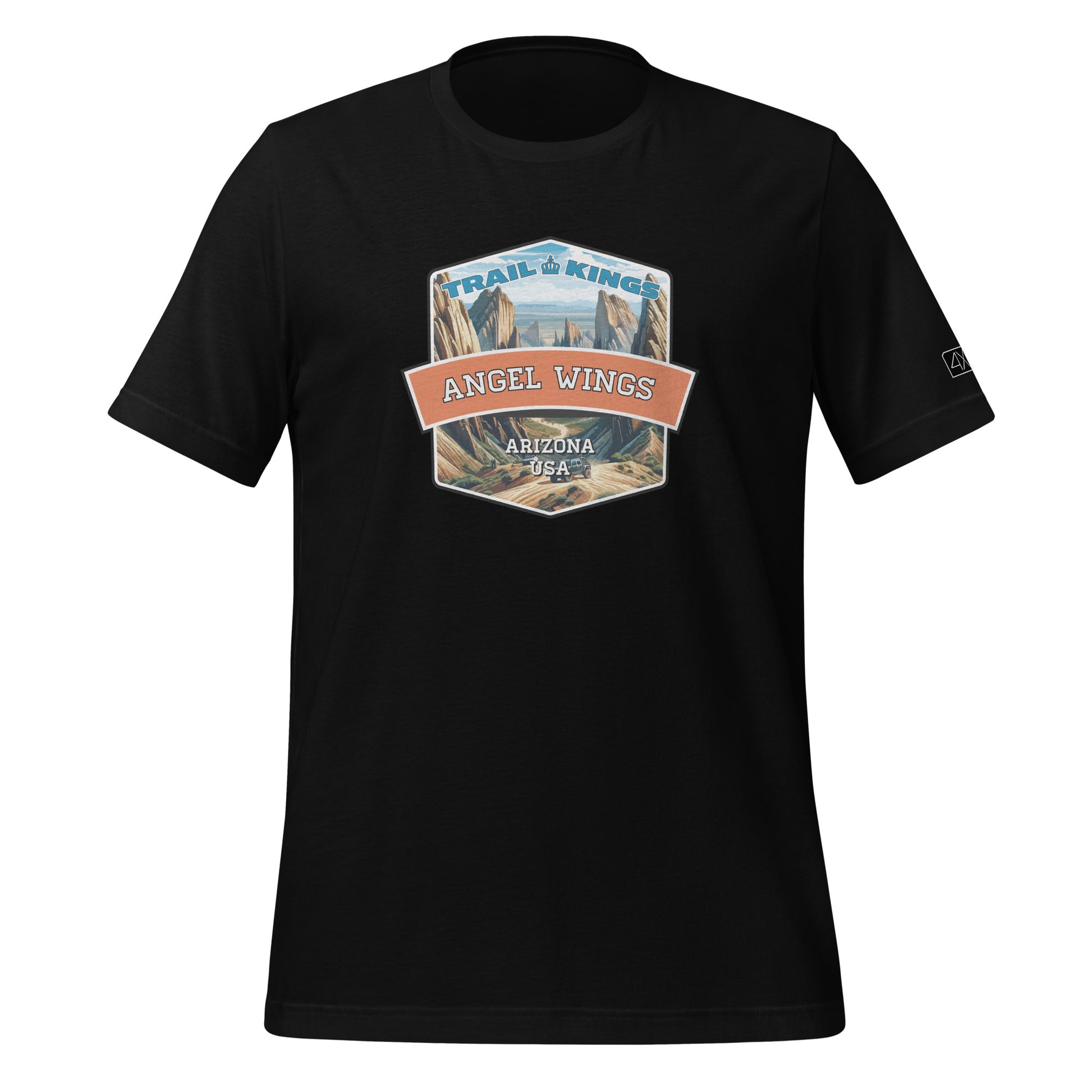 Trail Kings: Angel Wings - Unisex t-shirt  in  Black / 3XL  -  4XOD: Gear Up, Stand Out - Adventure Awaits!