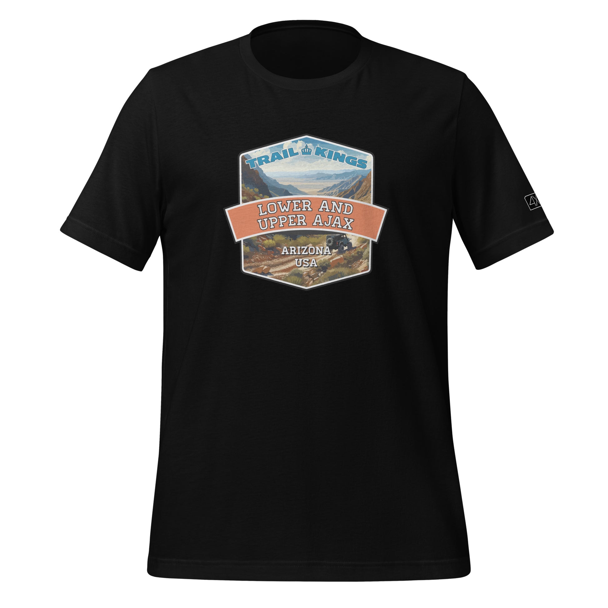 Trail Kings: Lower and Upper Ajax - Unisex t-shirt  in  Black / 3XL  -  4XOD: Gear Up, Stand Out - Adventure Awaits!