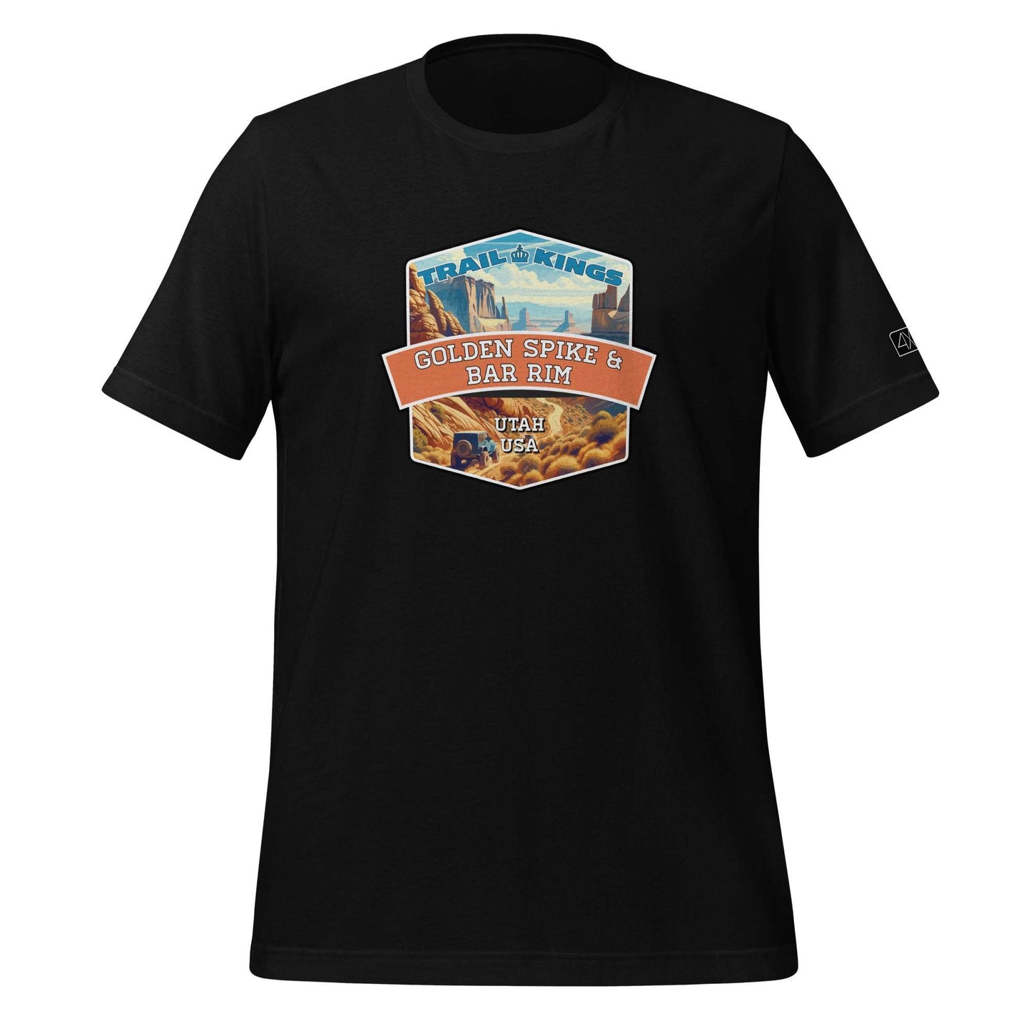 Trail Kings: Golden Spike &amp; Bar Rim - Unisex t-shirt  in  Black / 3XL  -  4XOD