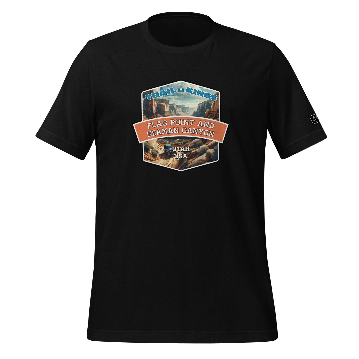 Trail Kings: Flag Point and Seaman Canyon - Unisex t-shirt  in  Black / 3XL  -  4XOD