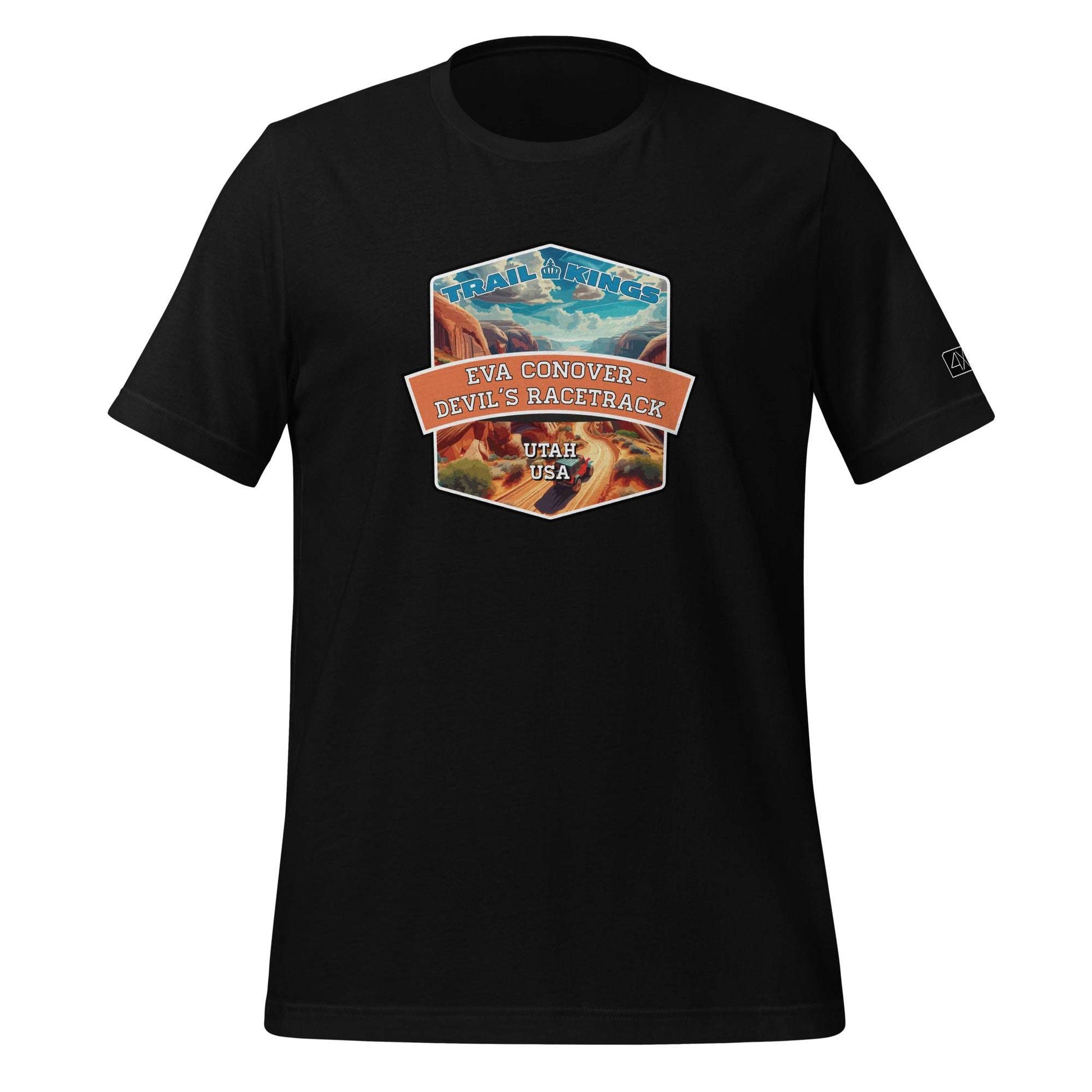 Trail Kings: Eva Conover - Devil's Racetrack - Unisex t-shirt  in  Black / 3XL  -  4XOD