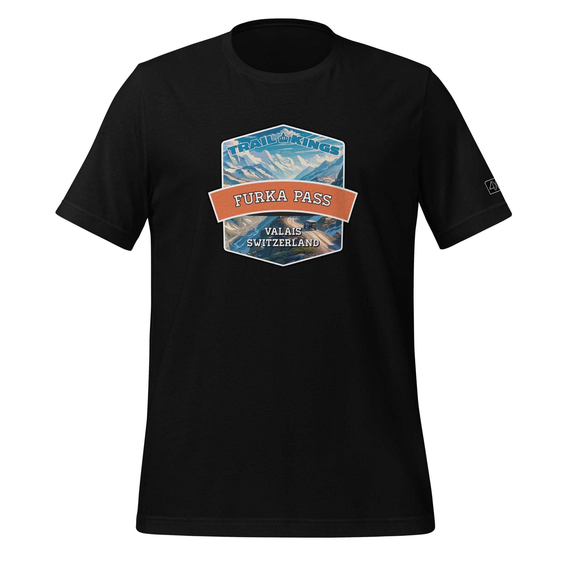 Trail Kings: Furka Pass - Unisex t-shirt  in  Black / 3XL  -  4XOD