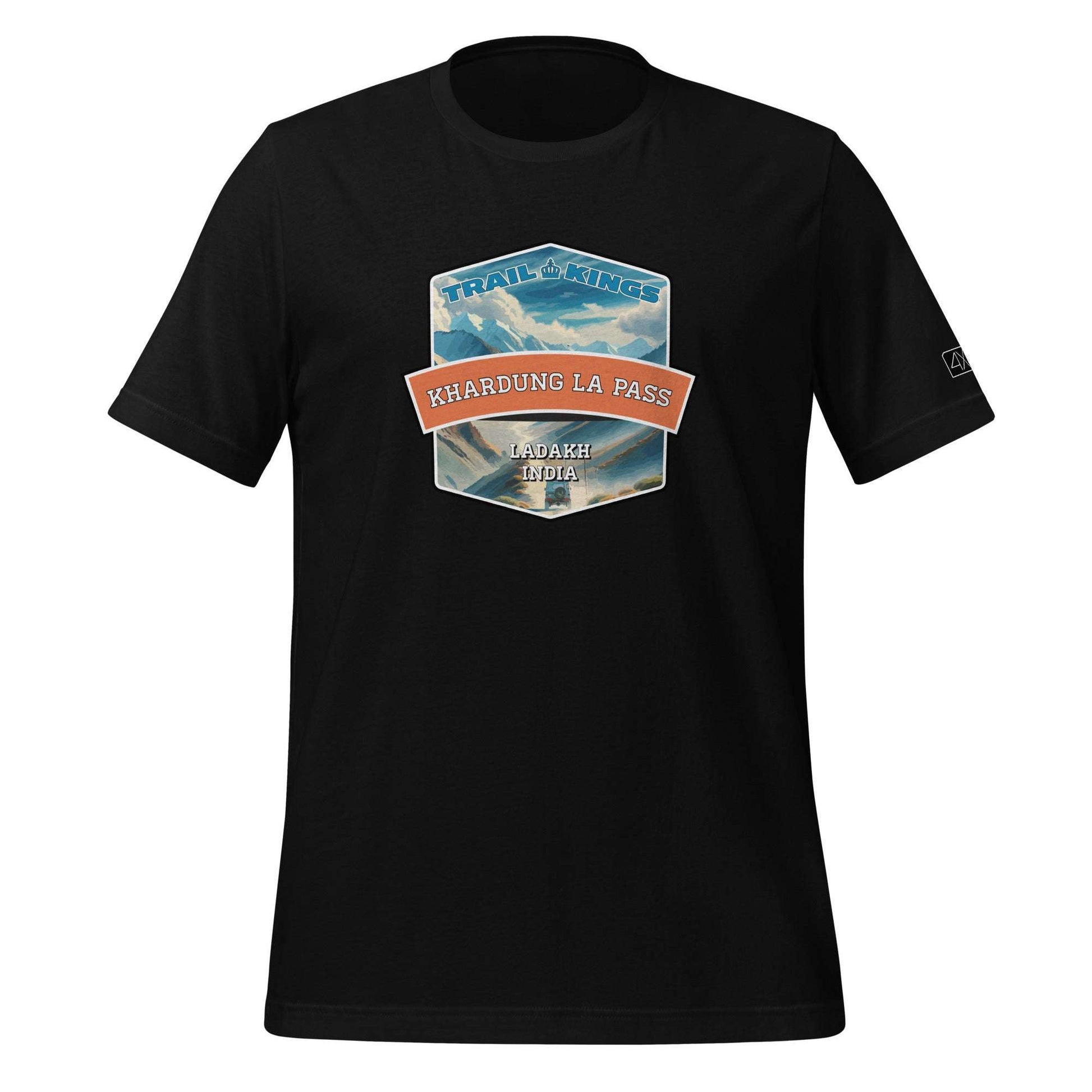 Trail Kings: Khardung La Pass - Unisex t-shirt  in  Black / 3XL  -  4XOD