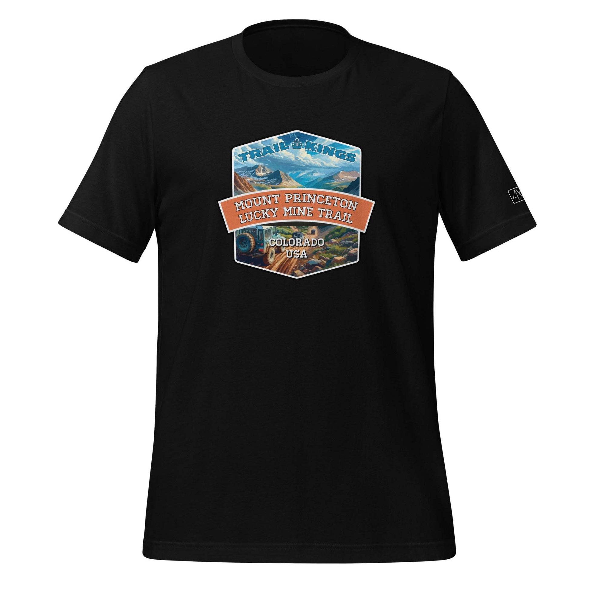 Trail Kings: Mount Princeton Lucky Mine Trail - Unisex t-shirt  in  Black / 3XL  -  4XOD