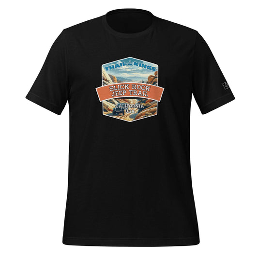 Trail Kings: Slick Rock Jeep Trail - Unisex t-shirt  in  Black / 3XL  -  4XOD