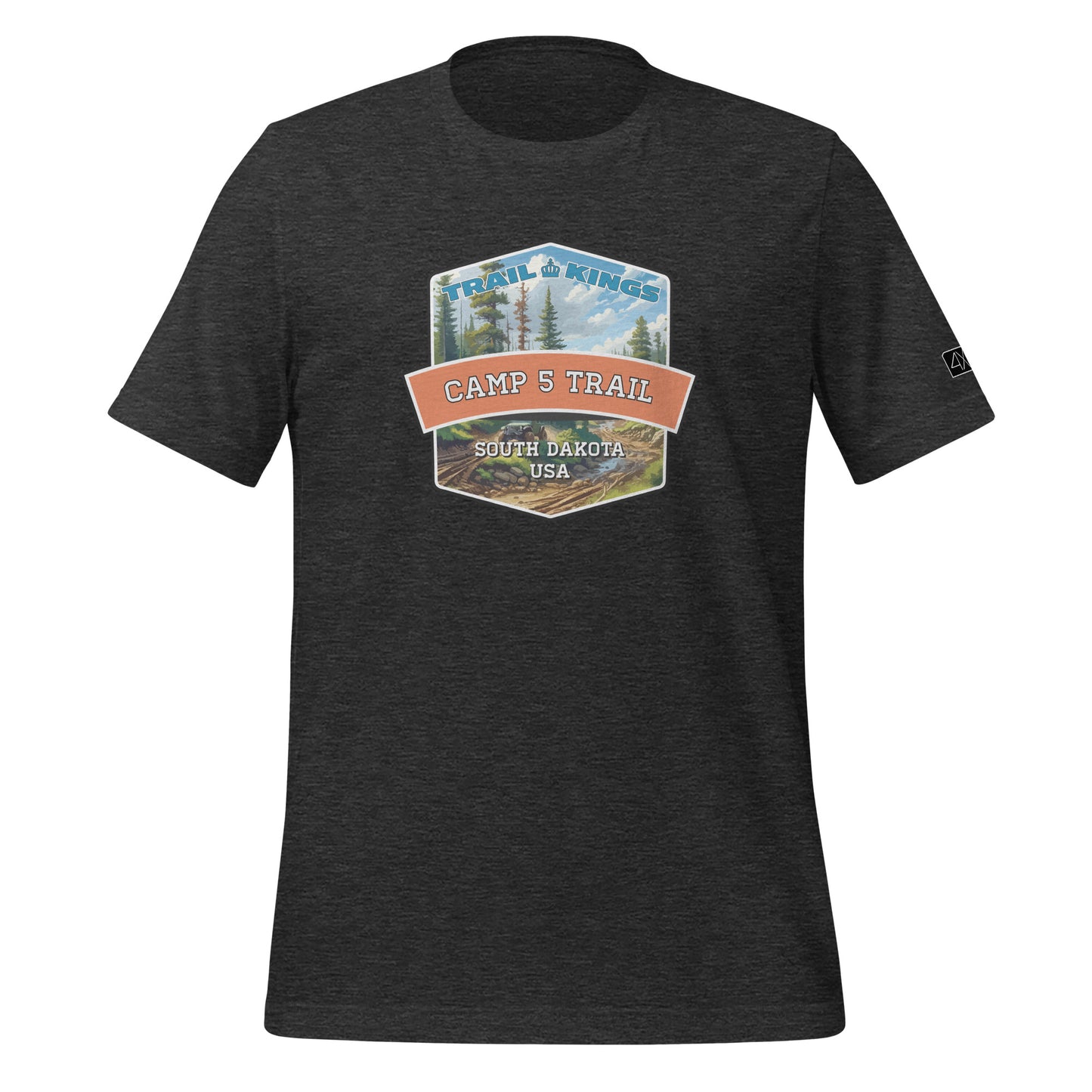 Trail Kings: Camp 5 Trail - Unisex t-shirt  in  Dark Grey Heather / 3XL  -  4XOD