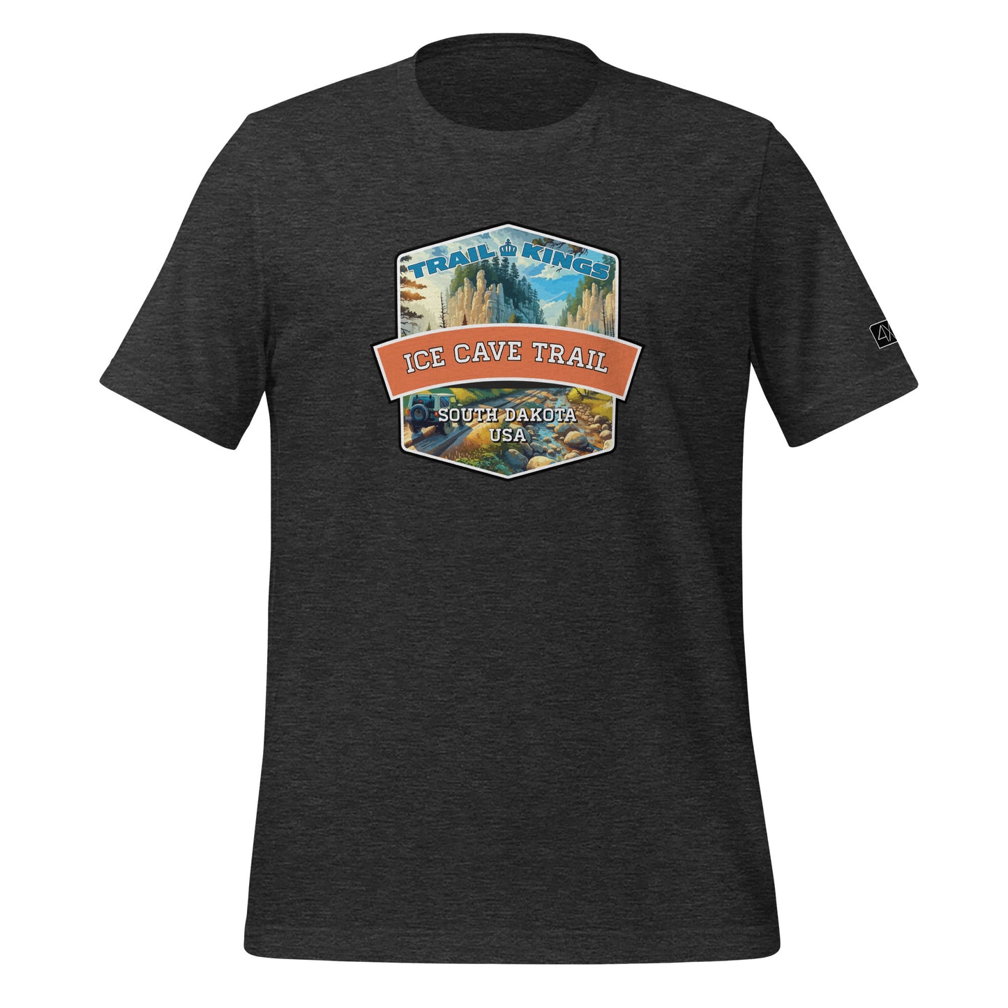 Trail Kings: Ice Cave Trail - Unisex t-shirt  in  Dark Grey Heather / 3XL  -  4XOD