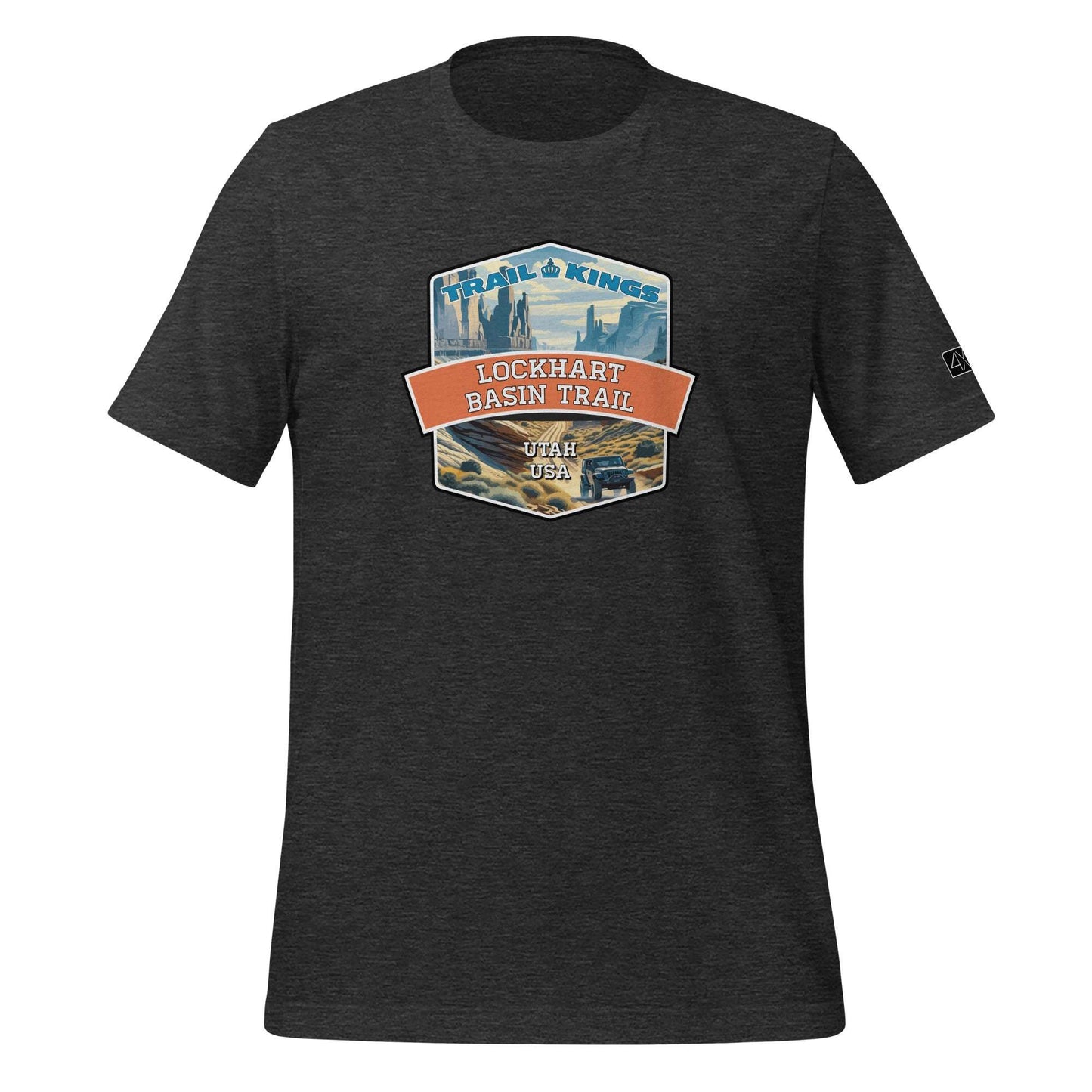 Trail Kings: Lockhart Basin Trail - Unisex t-shirt  in  Dark Grey Heather / 3XL  -  4XOD