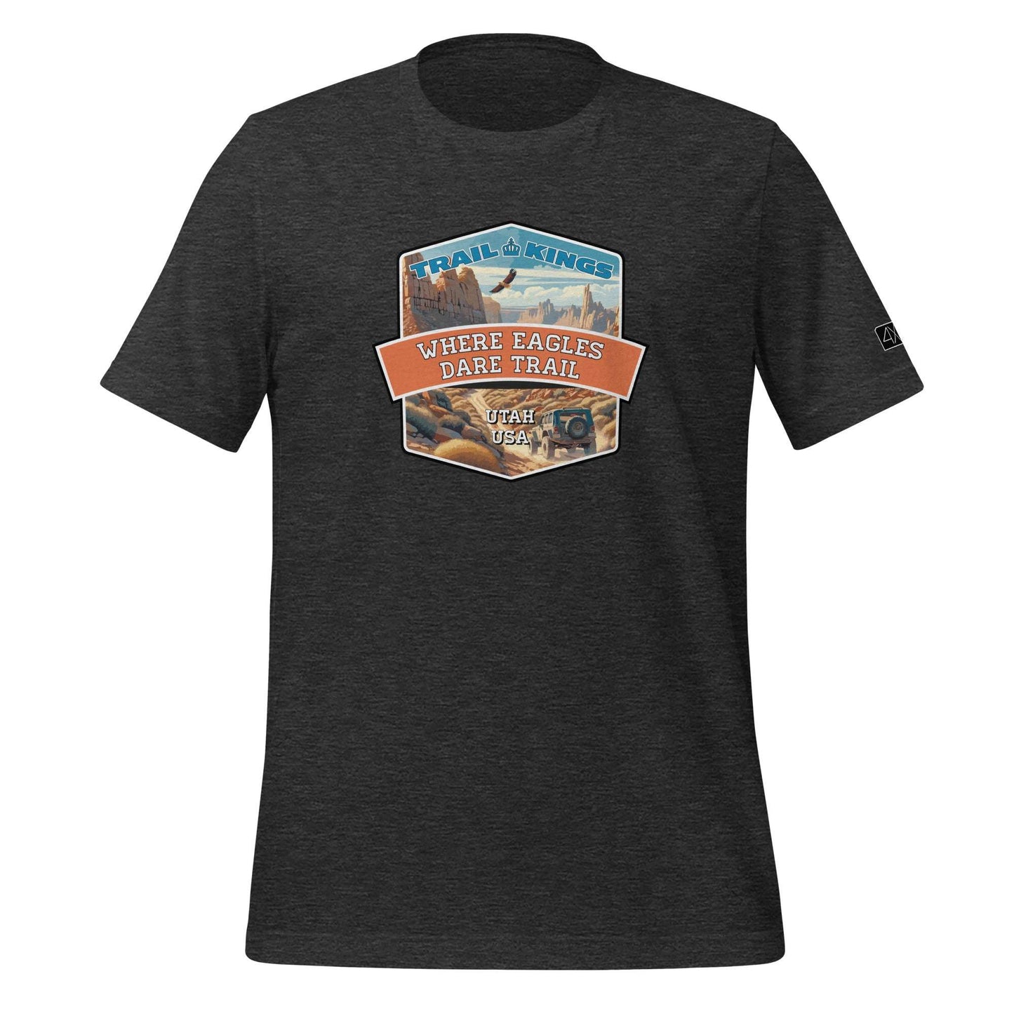 Trail Kings: Where Eagles Dare Trail - Unisex t-shirt  in  Dark Grey Heather / 3XL  -  4XOD